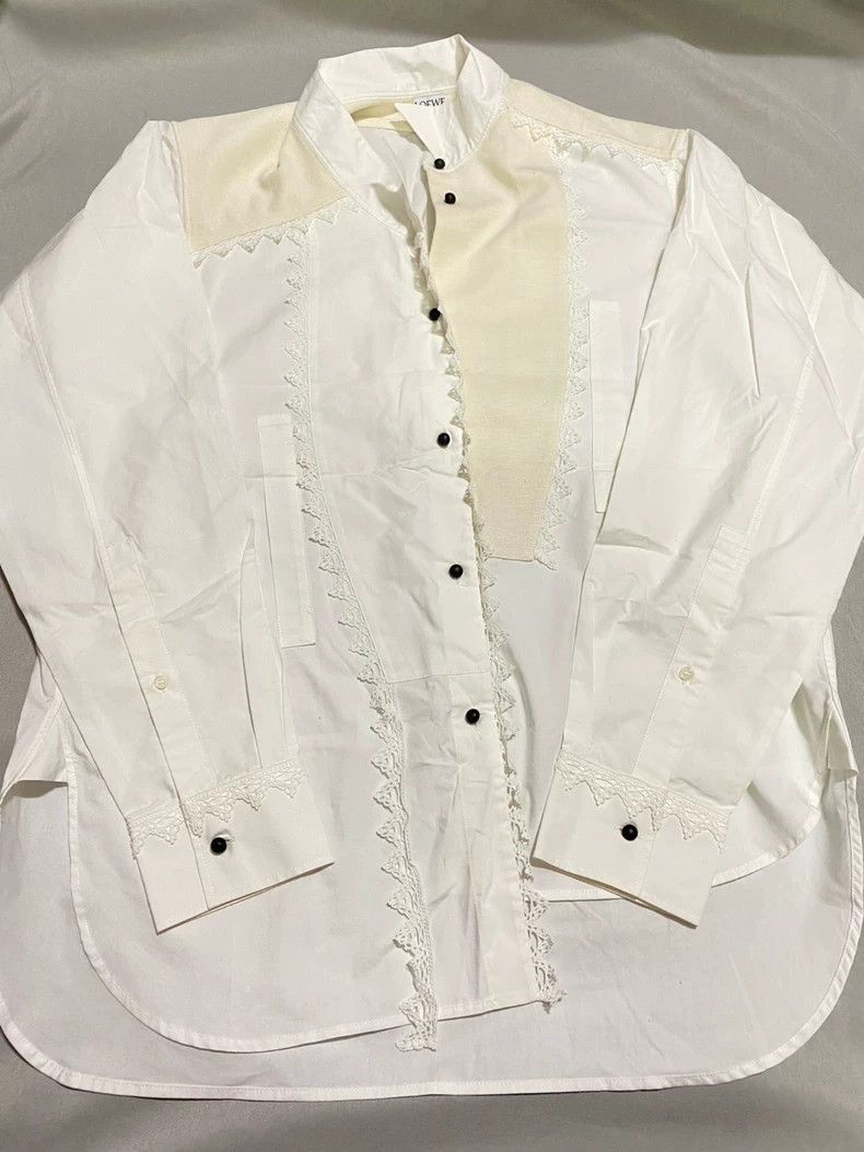 Loewe LOEWE Irregular lace patchwork shirt Size S / US 4 / IT 40 - 1 Thumbnail