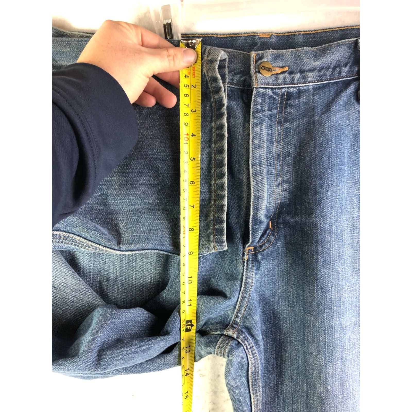 Carhartt Carhartt Jeans Mens 40x32 Medium Wash Mid Rise Straight Leg Blue Denim Fathers, etc Size US 40 / EU 56 - 4 Thumbnail