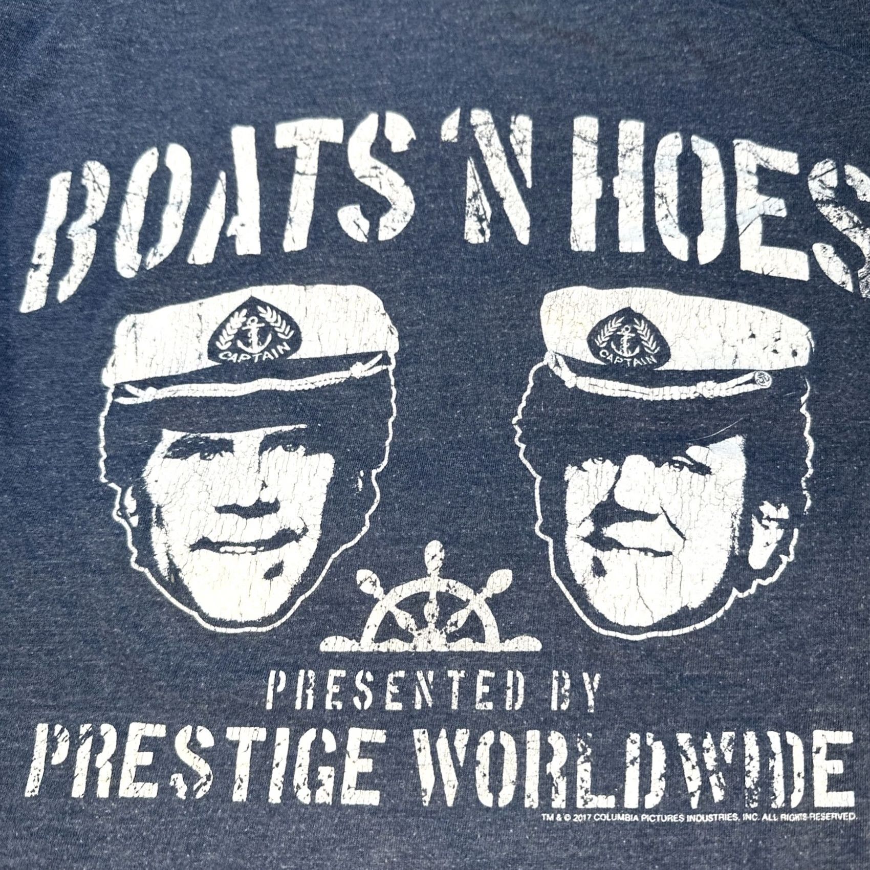 Vintage Step Brothers Boats N Hoes Prestige Worldwide Blue Promo T-Shirt Men L 2017 Funny Movie Comedy Will Ferrell Size US L / EU 52-54 / 3 - 7 Thumbnail