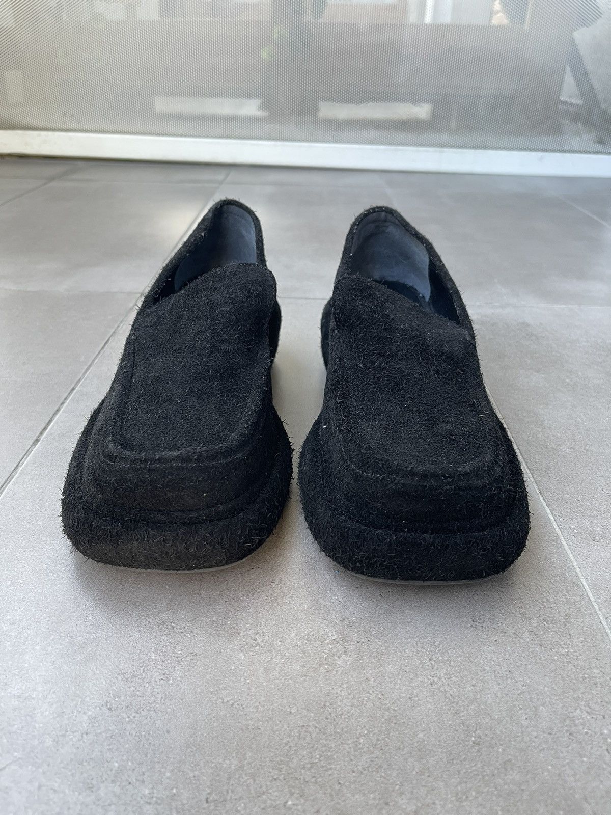 Eckhaus Latta !DS! FW23 Eckhaus Latta Stacked M Black Suede Loafers Size US 11 / EU 44 - 8 Thumbnail