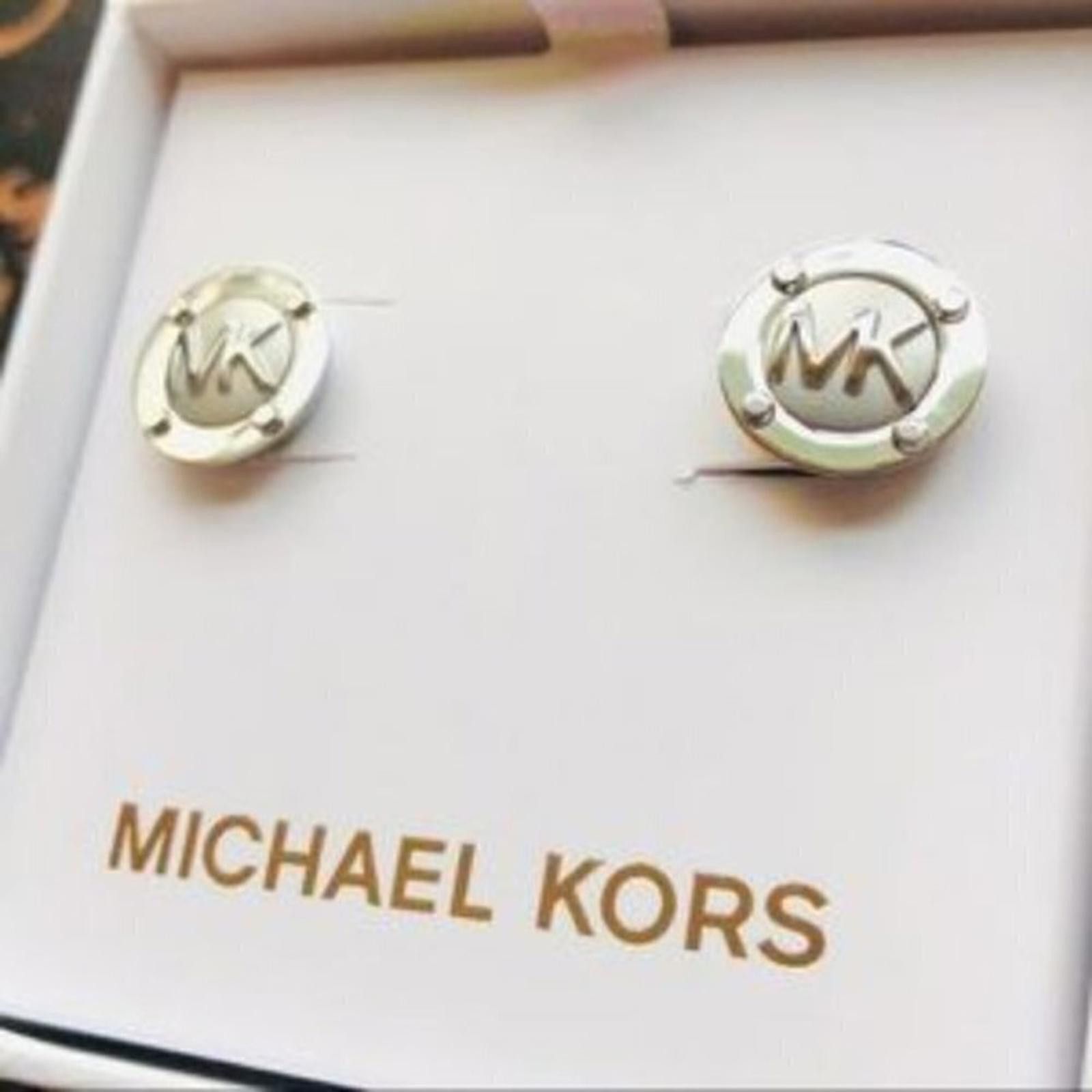 Michael Kors Michael Kors Silver MK Stud Earrings NWT Size ONE SIZE - 3 Thumbnail