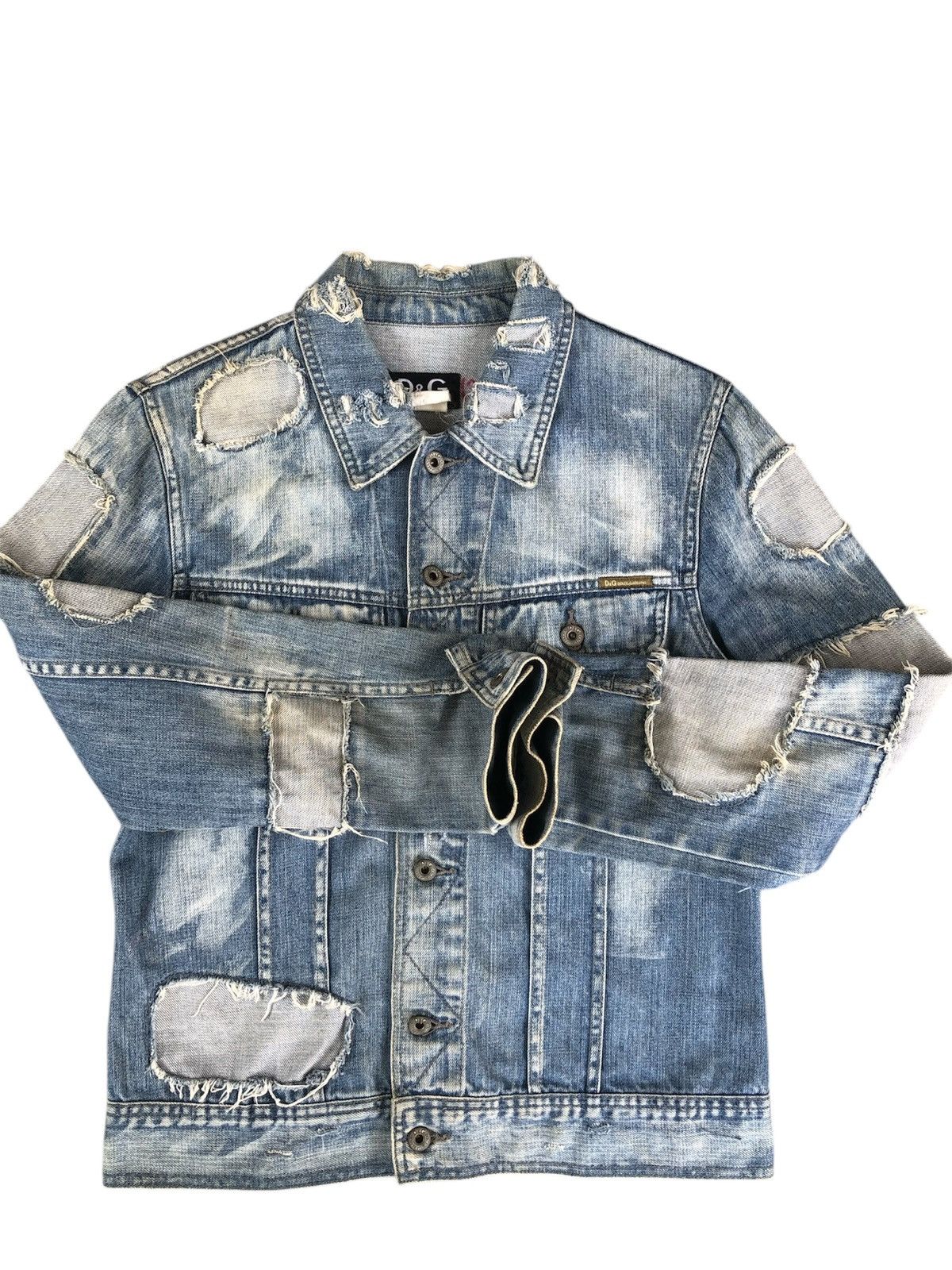 Dolce & Gabbana Dolce & Gabbana Boro Patchwork Distressed Denim Jacket Size US S / EU 44-46 / 1 - 16 Thumbnail