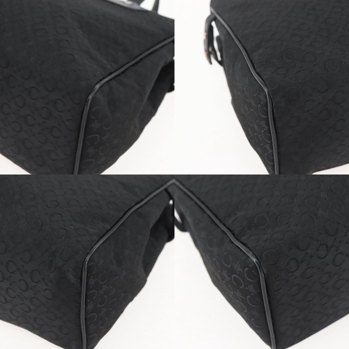 Celine CELINE C Macadam Canvas Hand Bag Black Silver Size ONE SIZE - 10 Thumbnail
