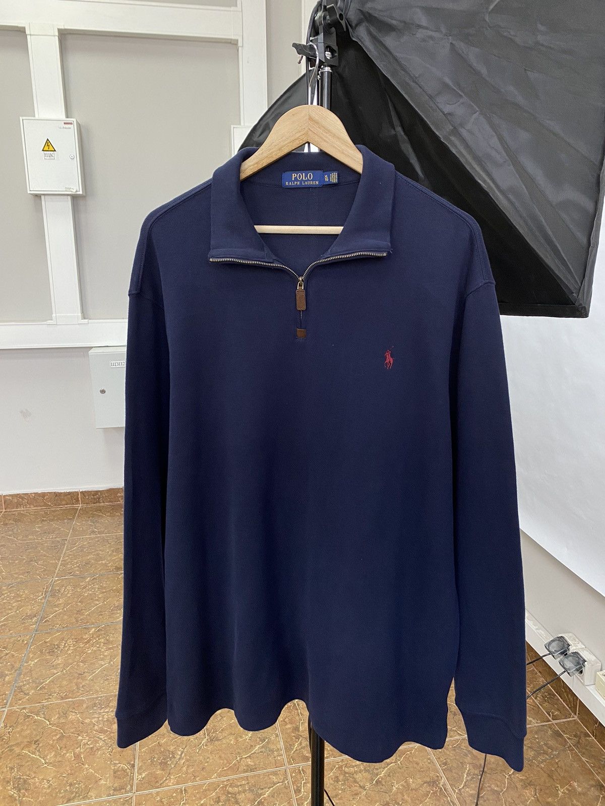 Palace Polo Zip Knit Blue