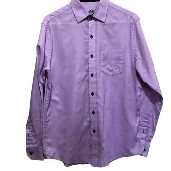 Tasso Elba Tasso Elba Dress Shirt Mens Purple Long Sleeve Button-Up M New w Tags Regular Solid Button-Up Shirt Mens Size 40R - 2 Thumbnail
