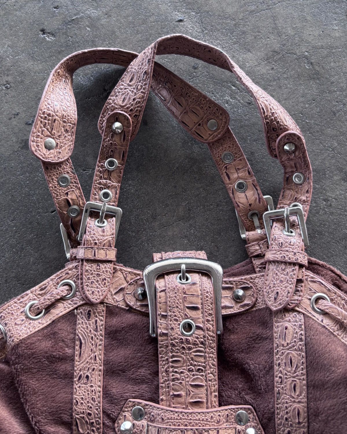If Six Was Nine × Japanese Brand × Le Grande Bleu (L.G.B.) Vintage Crocodile Skin Style Bag Size ONE SIZE - 2 Thumbnail