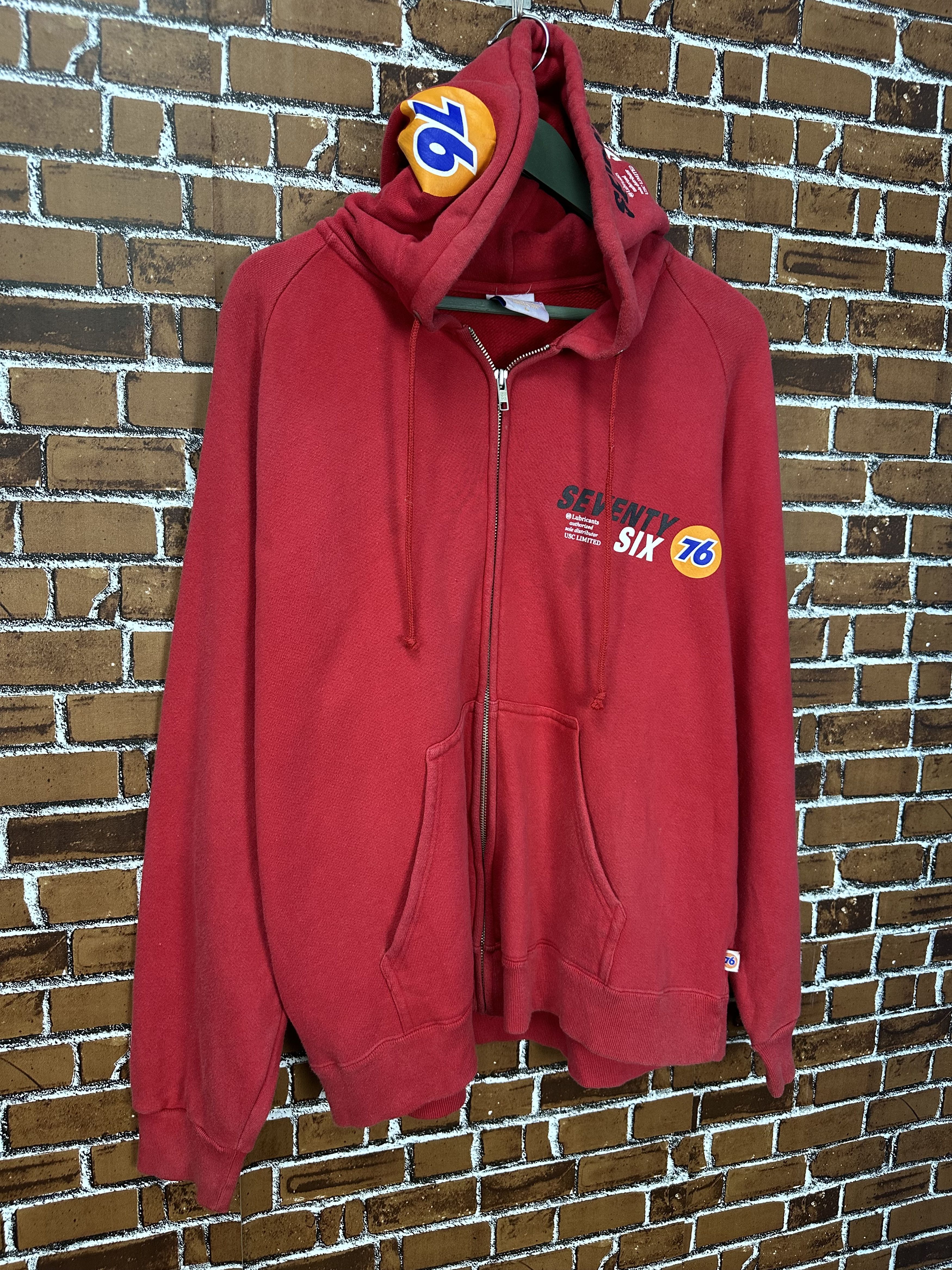 YELLOW CORN Vintage Union 76 Lubricant Yellow Corn Hoodie Z499 Size US L / EU 52-54 / 3 - 2 Thumbnail