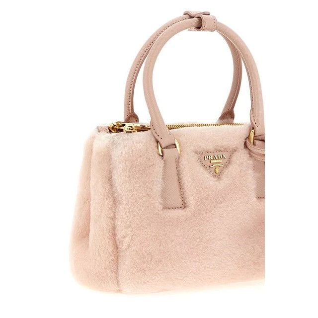 Prada PRADA Galleria Mini Pink Shearling Top Handle Bag New & Auth Size ONE SIZE - 3 Thumbnail