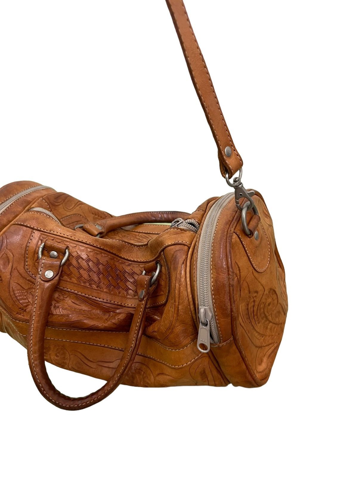 Genuine Leather Full Leather Boston Bag Vintage LL Artworks 2🟩 Size ONE SIZE - 9 Thumbnail