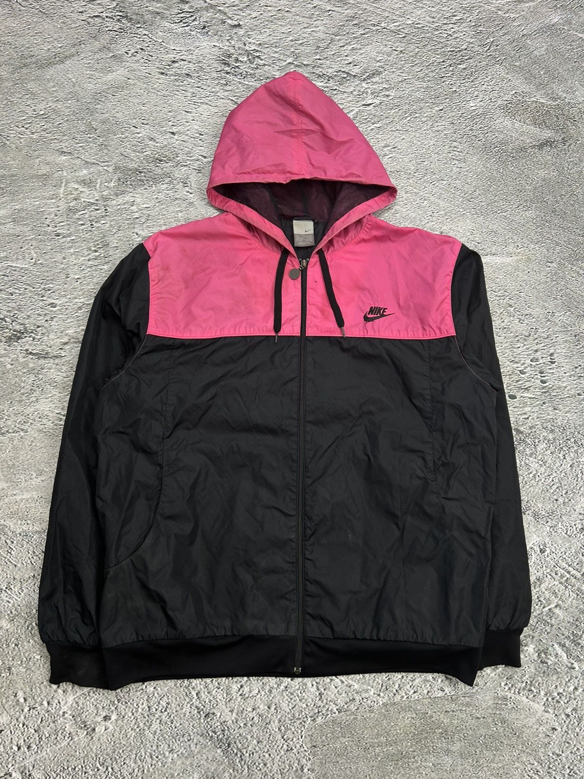 Nike × Vintage Nike track jacket nylon pink black vintage drill Y2K TN Size US XL / EU 56 / 4 - 1 Thumbnail