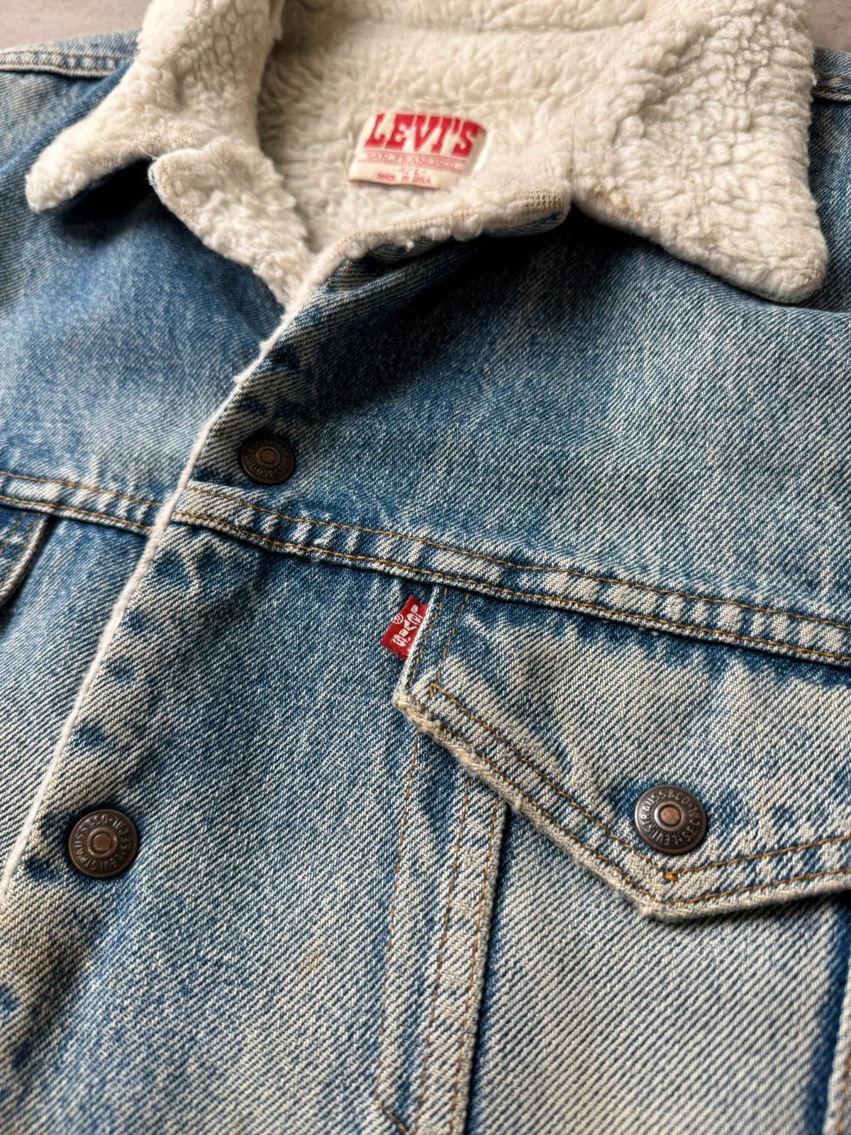 Levi's Veste Jean Levi's Type III trucker 71608 Made In USA 80s L Size US L / EU 52-54 / 3 - 4 Thumbnail