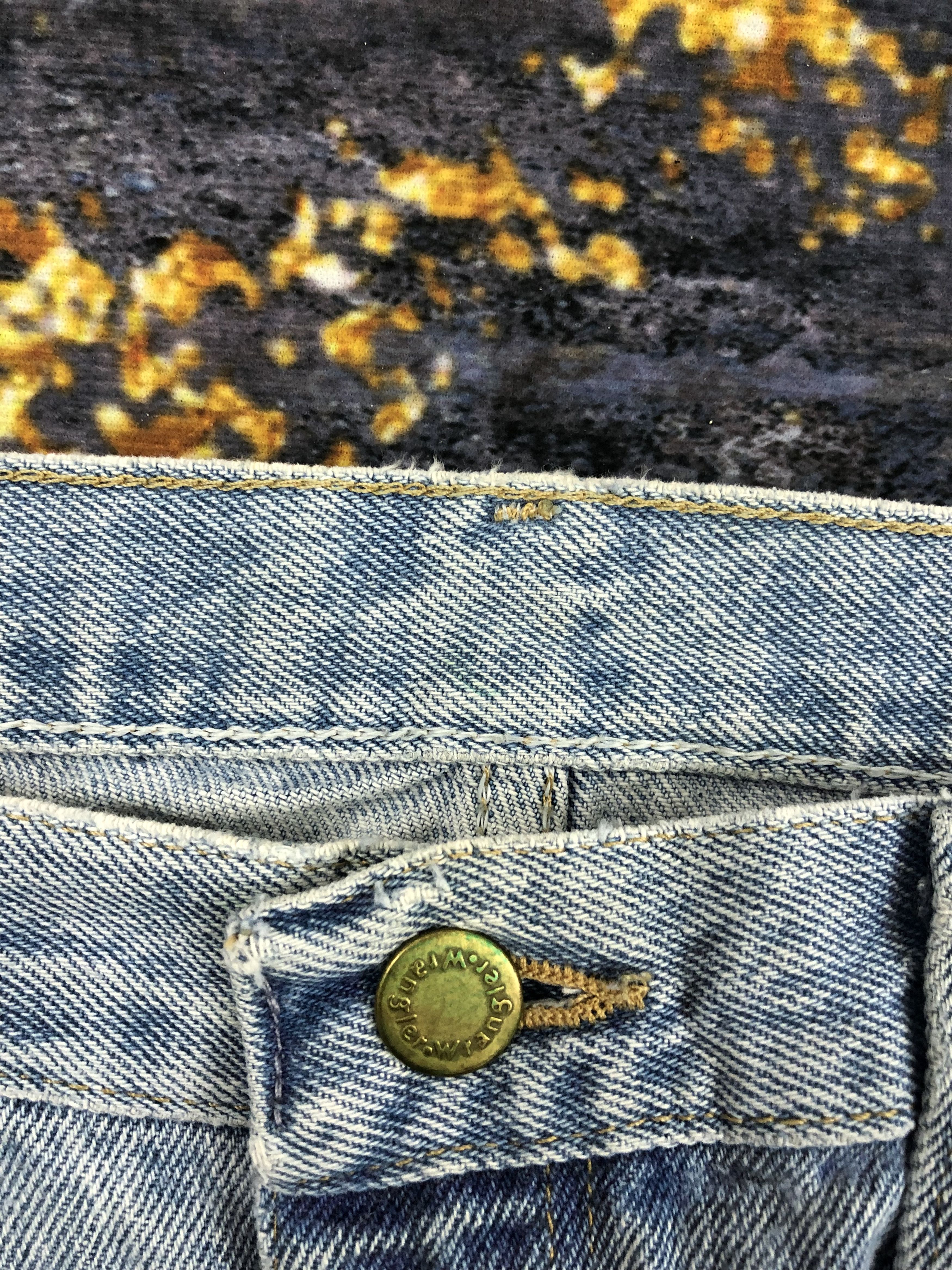 Wrangler Vintage Wrangler Distressed Blue Jeans DPP0075 Size US 37 - 9 Thumbnail