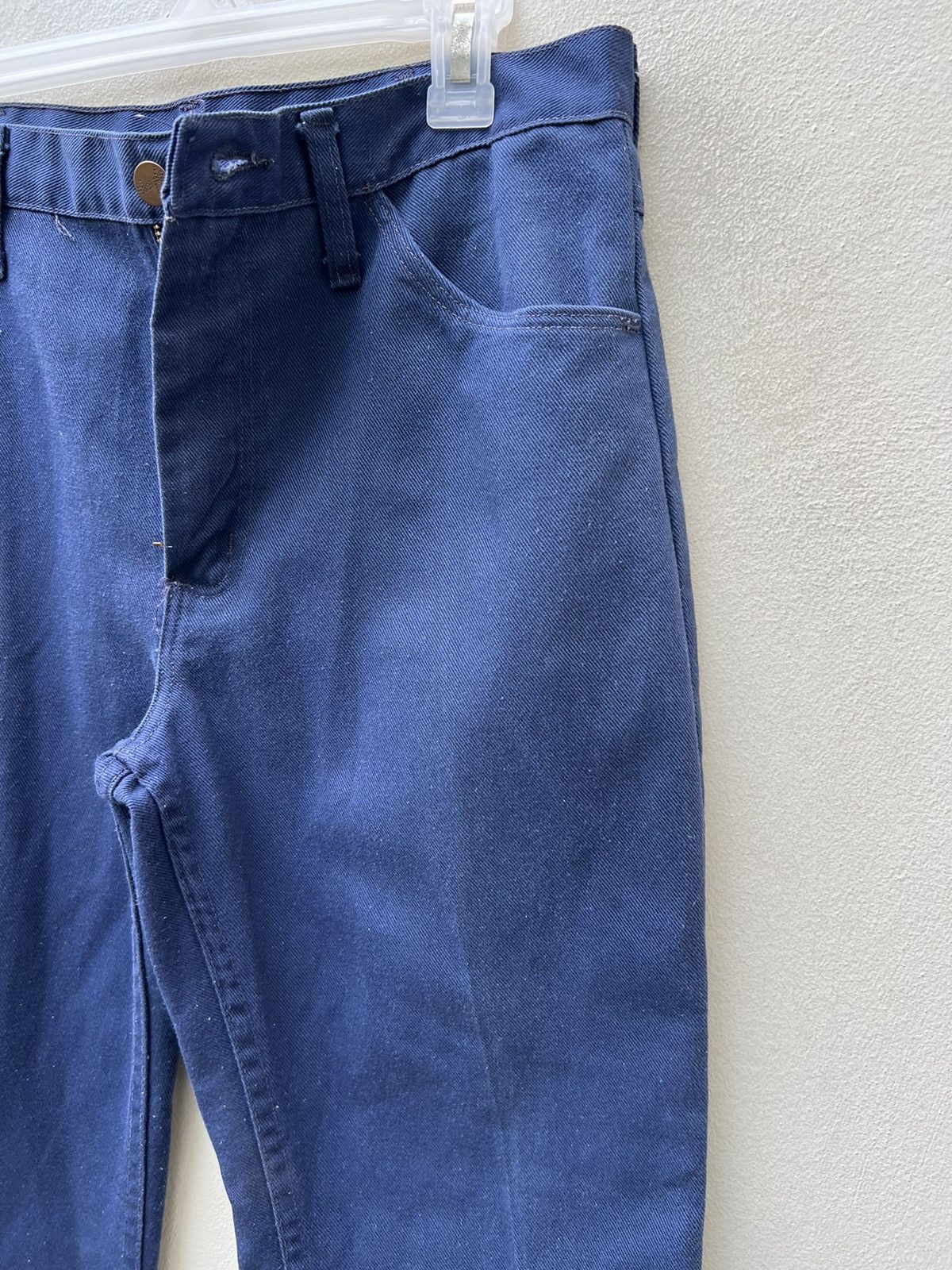 Vintage Vintage 60s Wrangler Navy Blue Flare Pant Size US 31 - 12 Thumbnail