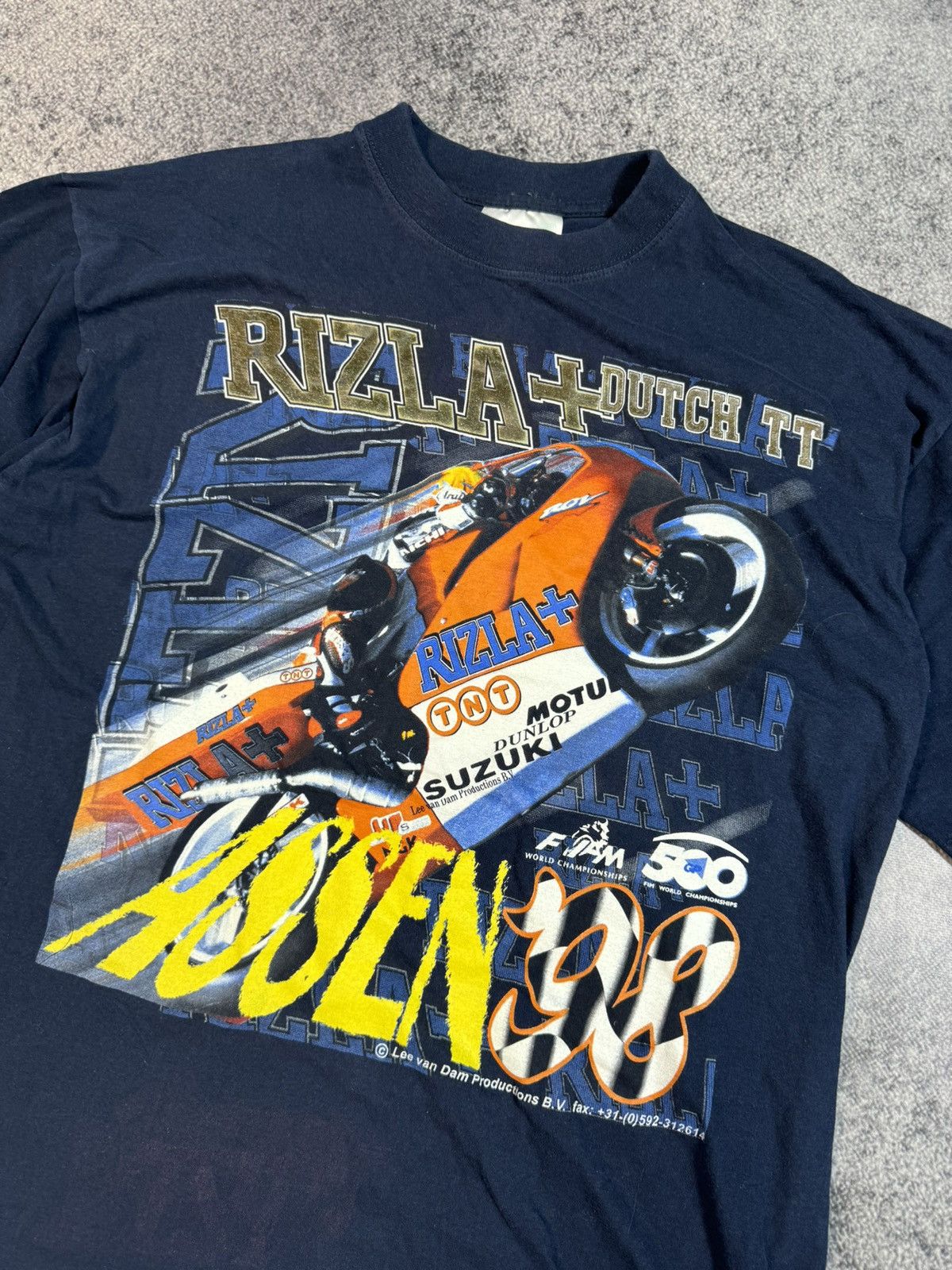 Vintage Vintage Moto Racing Dutch TT Assen Logo T-shirt Streetwear Size US XL / EU 56 / 4 - 2 Thumbnail