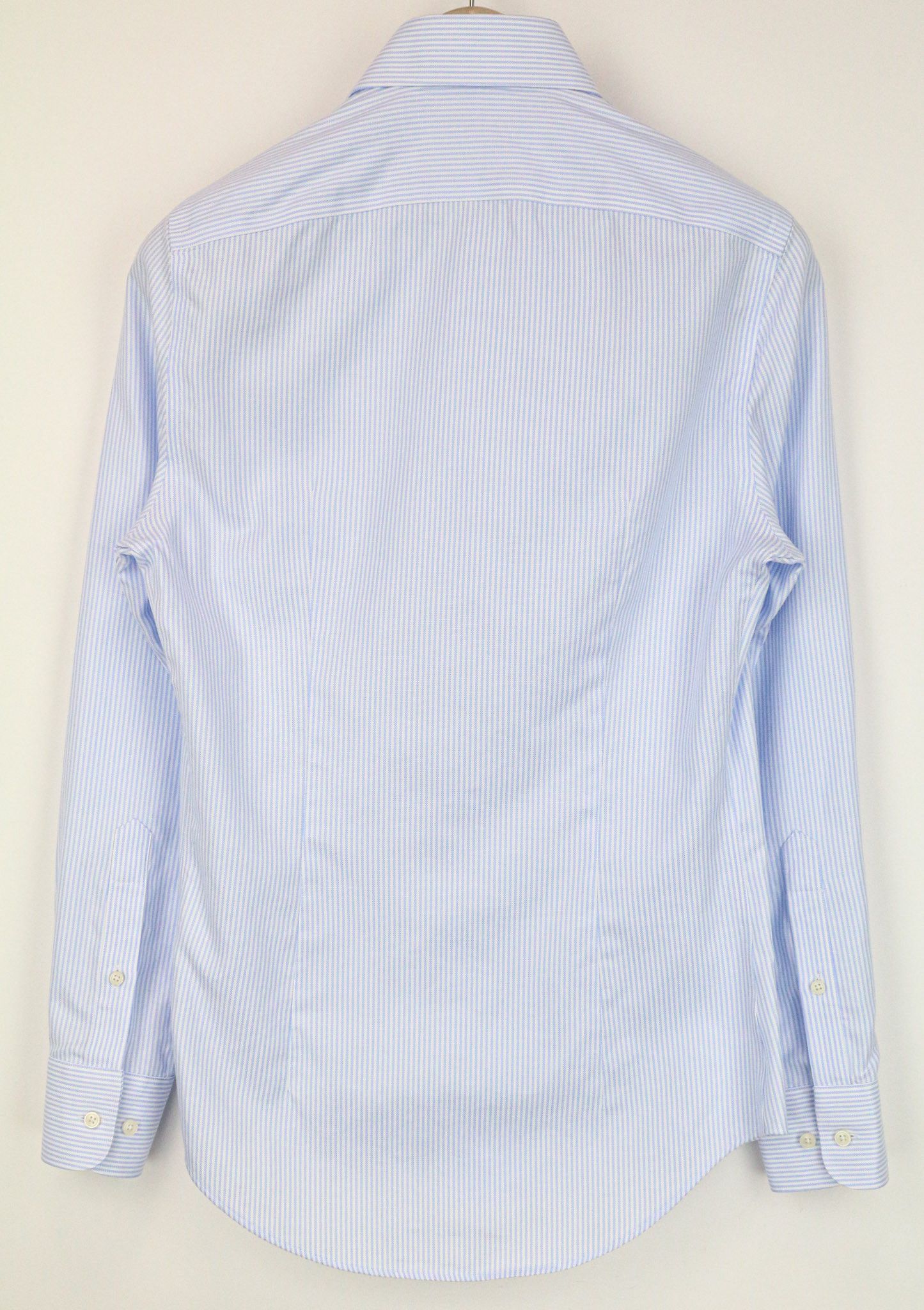 Suitsupply 35/13 1/2 Blue Striped Cotton Cutaway Shirt 74241 Size US S / EU 44-46 / 1 - 2 Thumbnail
