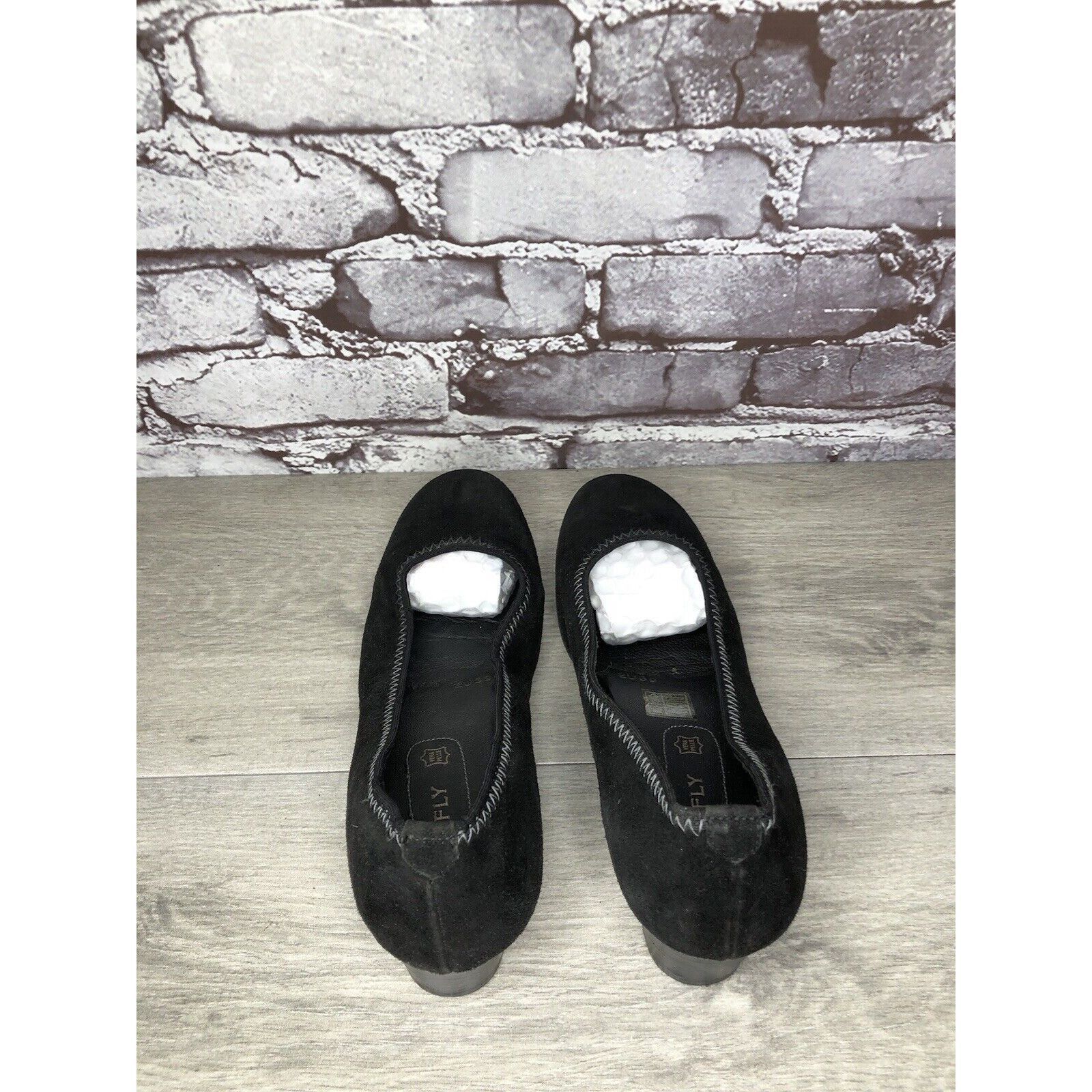 Other Stonefly Black Suede Leather Slip On Round Toe Dress Heels W Size US 8.5 / IT 38.5 - 5 Thumbnail