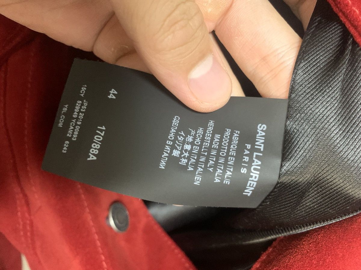 Saint Laurent Paris Saint Laurent 2019FW red suede safari jacket Size US S / EU 44-46 / 1 - 3 Thumbnail