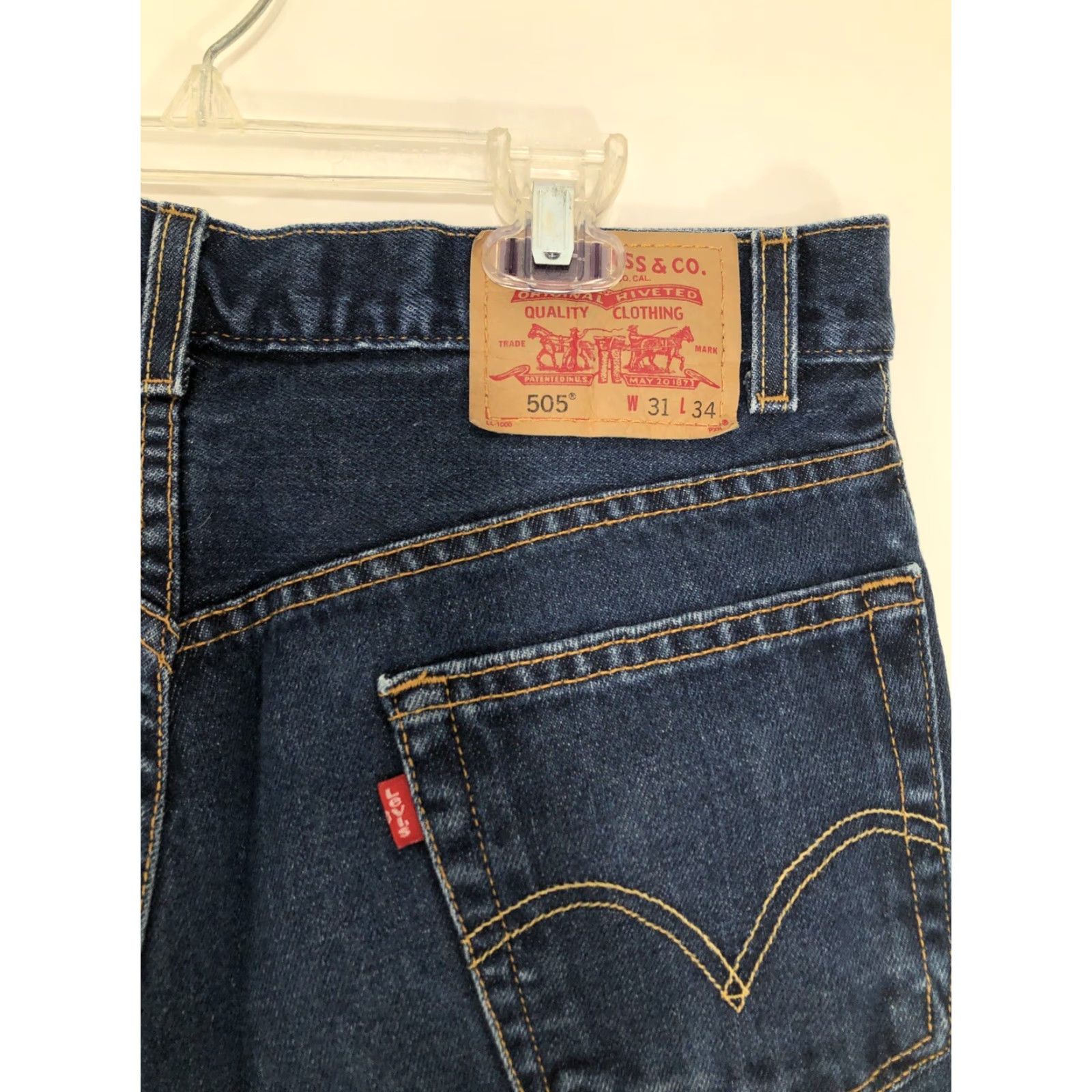 Levi's LEVI'S 505 / RELAXED FIT Jeans - Levi's 505 Men's 31x34 Denim Blue, Size 31, Regular, Inseam 34, Jeans, Blue, Denim, 505, Relaxed, Men Size US 31 - 7 Thumbnail