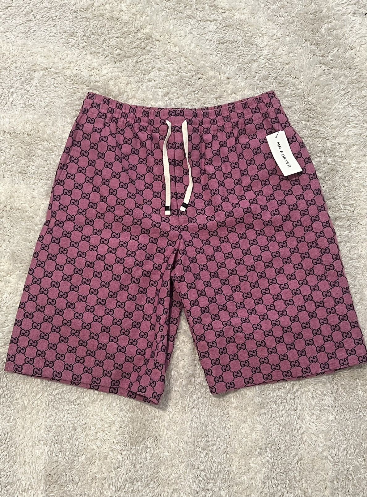 Image of Gucci Logo Shorts in Pink, Men's (Size 31)