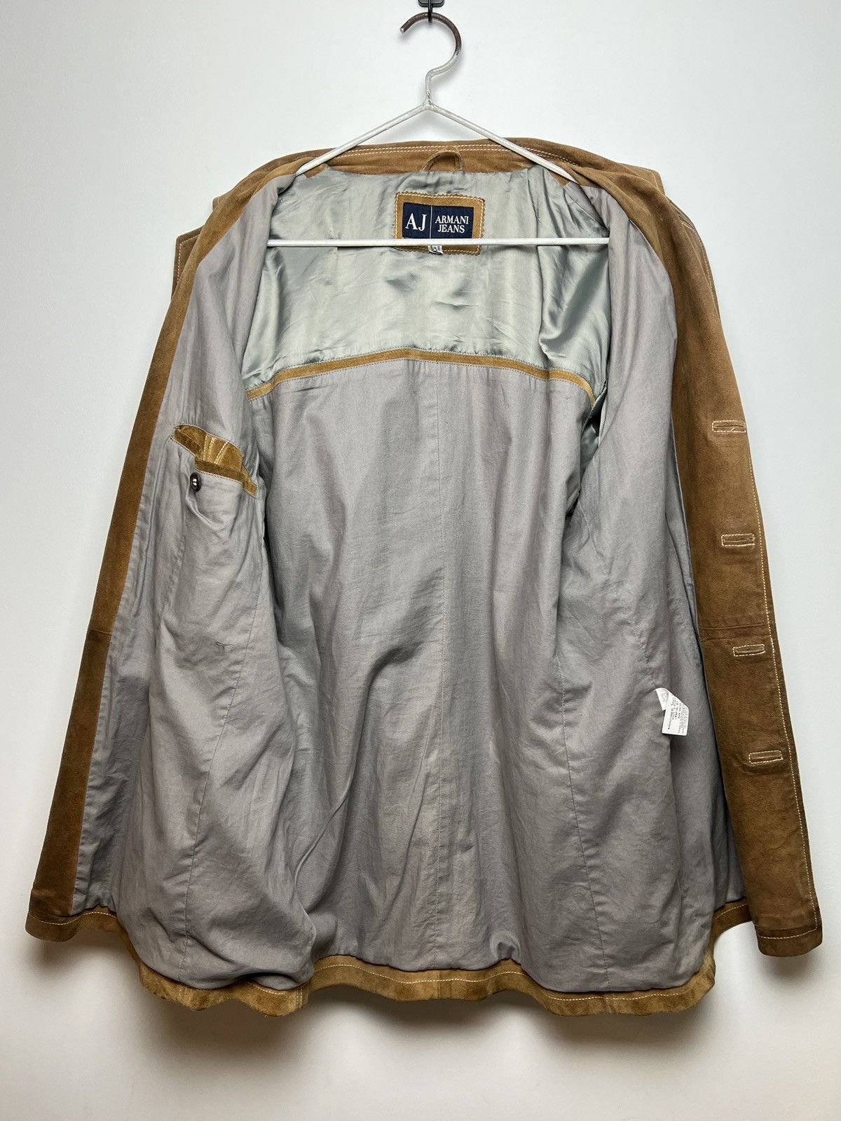 Giorgio Armani armani y2k archive chore work leather jacket Size US L / EU 52-54 / 3 - 11 Thumbnail
