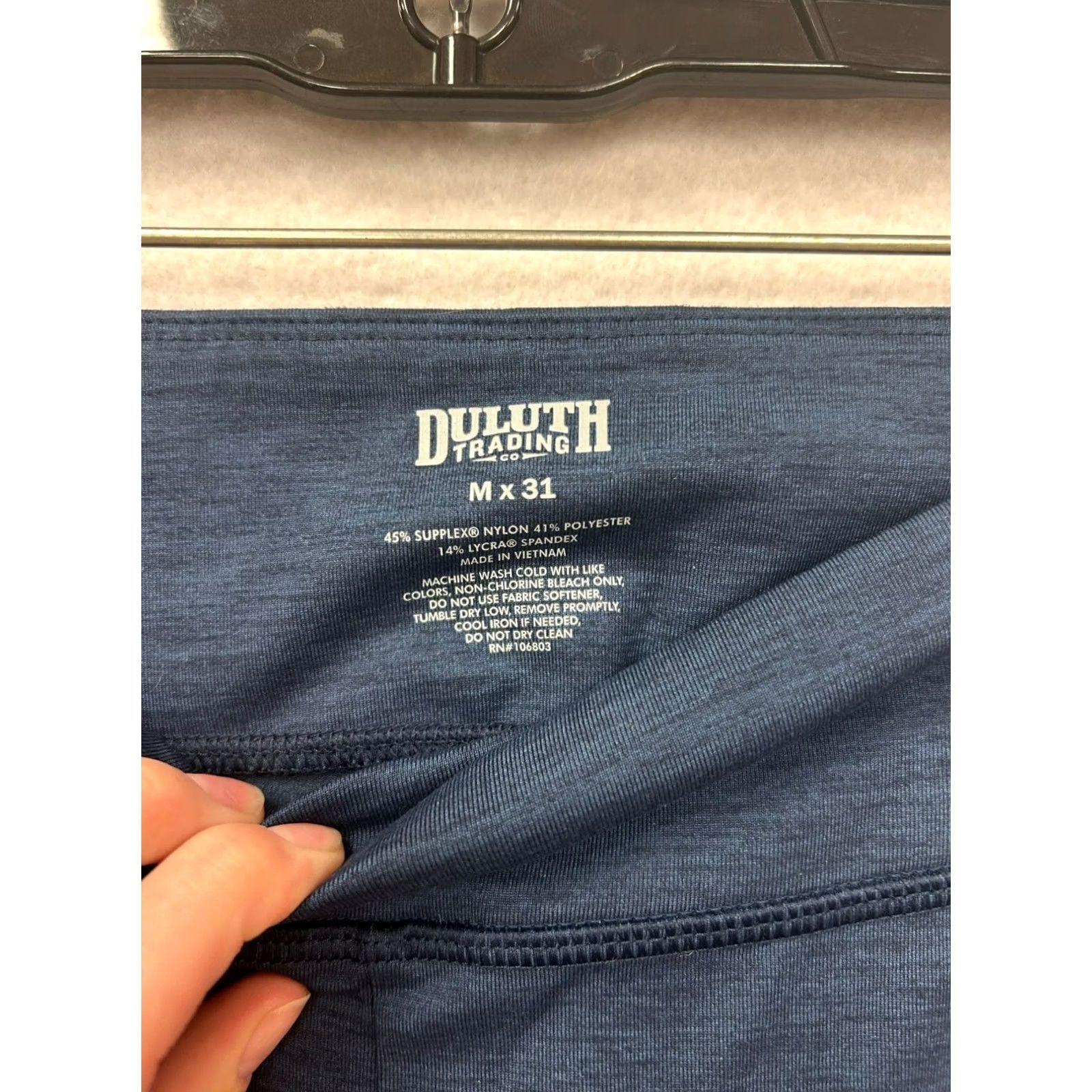 Duluth Trading Company Duluth Trading Womens Pants Knit Stretch M Blue Ankle Nylon Polyester 6598 Size 32" / US 10 / IT 46 - 3 Thumbnail