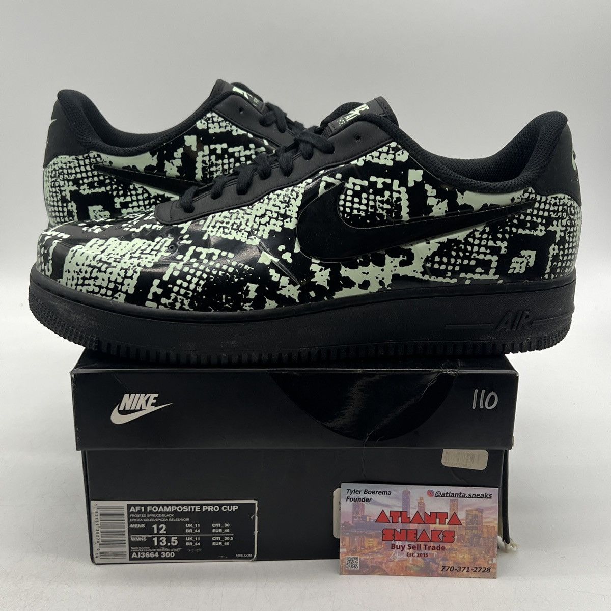 Nike Air Force 1 Foamposite glow snakeskin Size US 12 / EU 45 - 1 Thumbnail