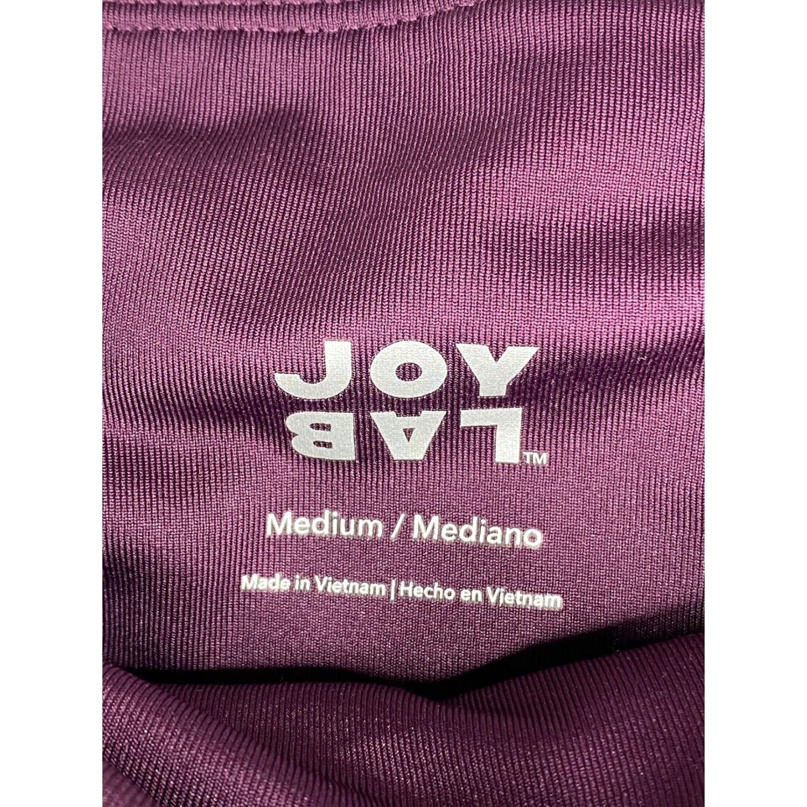 Vintage VINTAGE Joy Lab Leggings Womens M Purple Striped Gym Workout Pants Pocket Stretch Size 32" / US 10 / IT 46 - 7 Thumbnail