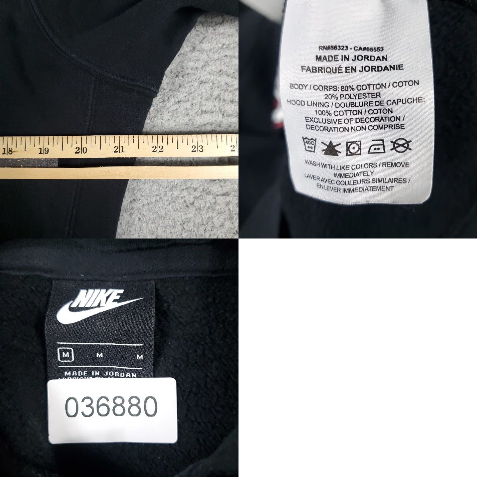 Nike Nike Womens Medium Black Barry Swoosh Pullover Hoodie Sweatshirt Ladies Size M / US 6-8 / IT 42-44 - 8 Thumbnail