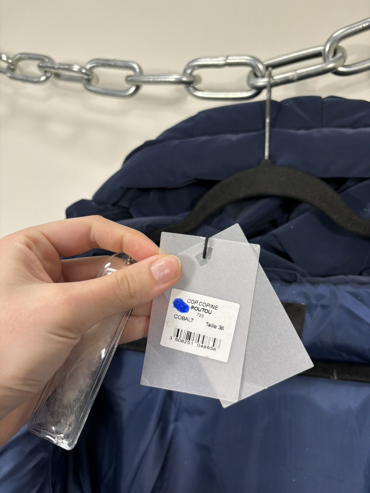 Cop Copine Cop Copine Women’s NWT Poutou Blue Hooded Down Puffer Jacket Size M / US 6-8 / IT 42-44 - 18 Thumbnail