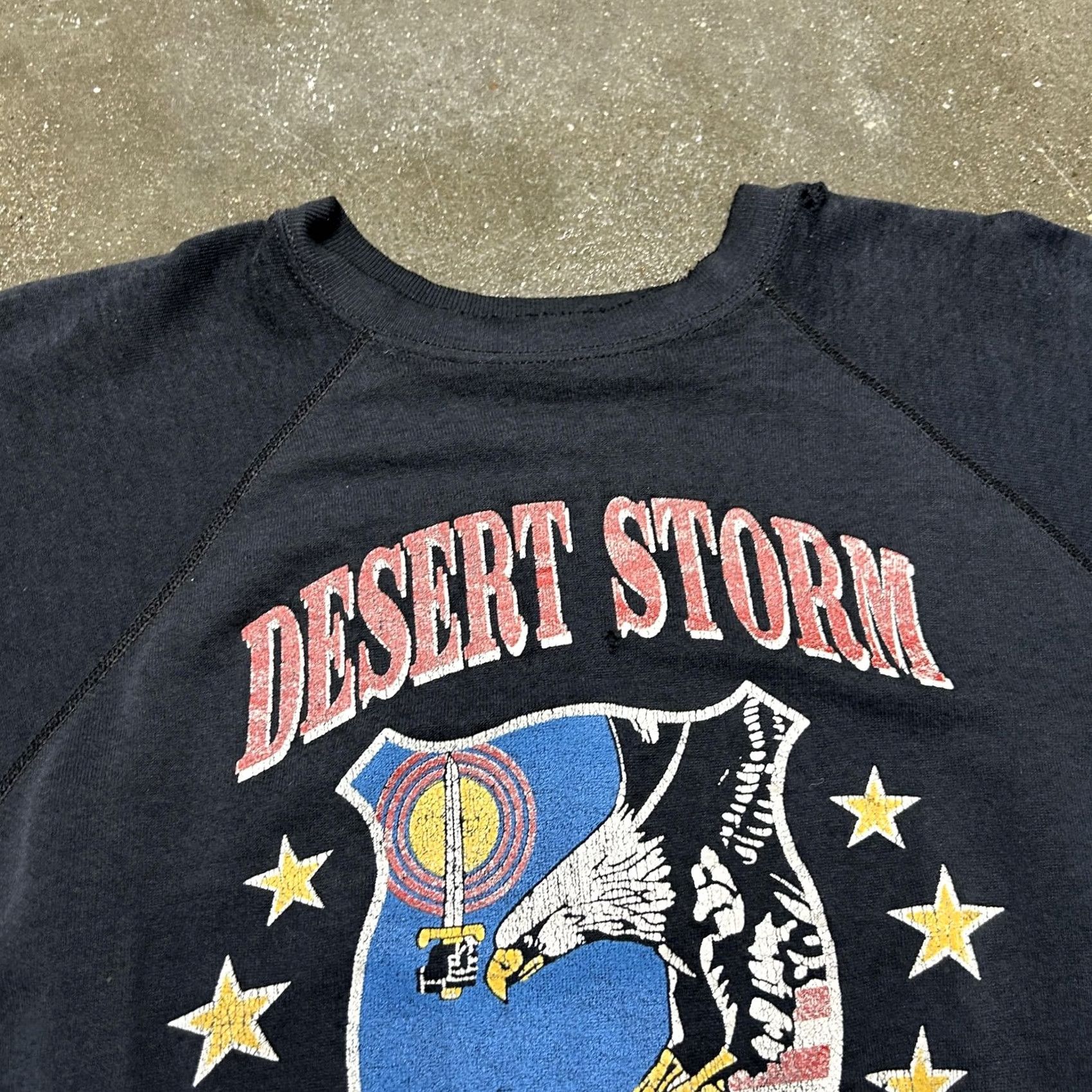 Vintage VINTAGE Desert Storm Sweatshirt Mens XL Black Saudi Arabia Graphic Pullover Size US XL / EU 56 / 4 - 2 Thumbnail