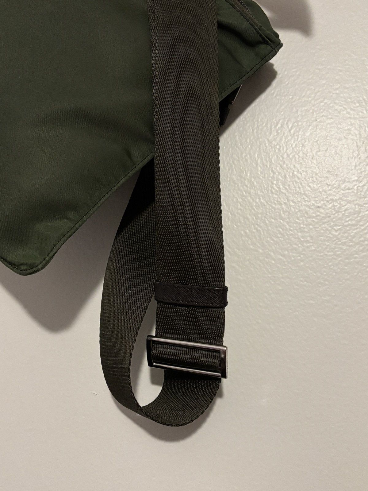 Prada Prada Olive Green Nylon Crossbody Bag Size ONE SIZE - 9 Thumbnail