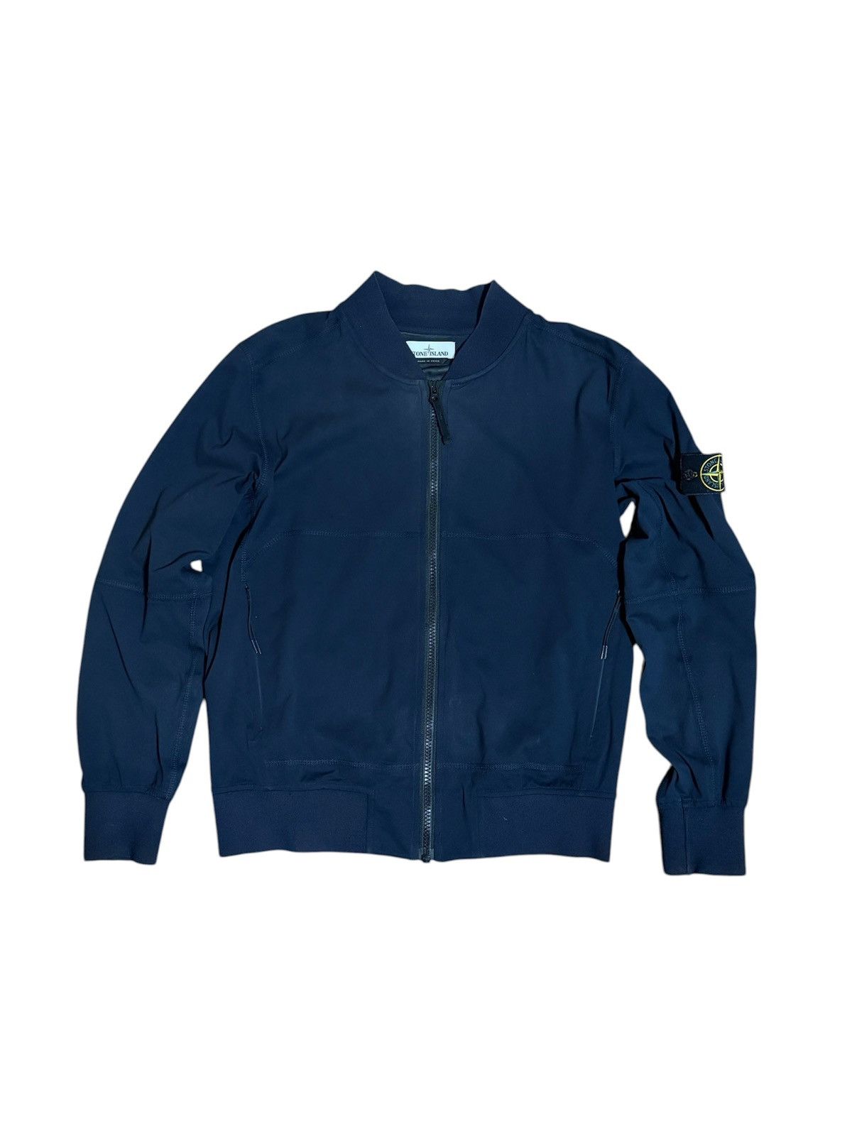 Stone Island 🔥850$ Stone Island Light Soft Shell Grid Bomber Jacket Navy Size US L / EU 52-54 / 3 - 3 Thumbnail