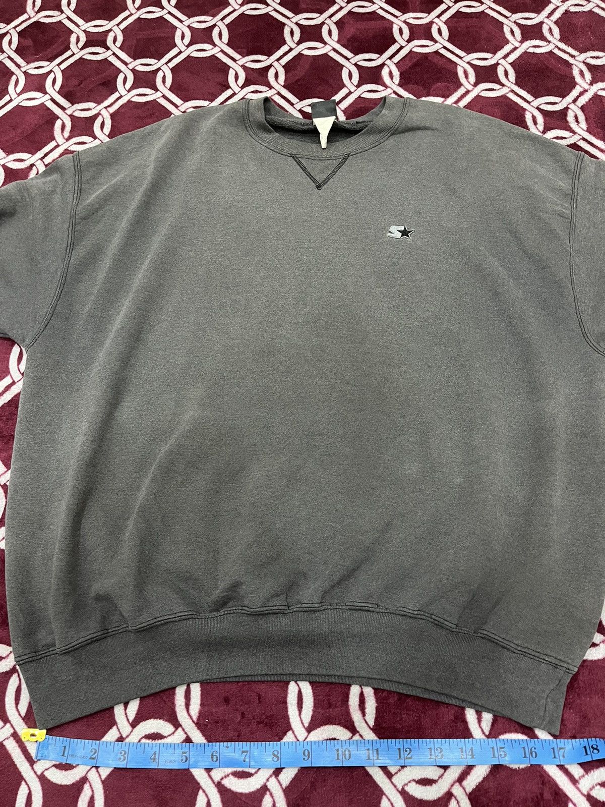 Starter × Vintage 🔥Vintage Starter Logo Distressed Faded Crewneck Sweatshirt Size US XL / EU 56 / 4 - 15 Thumbnail