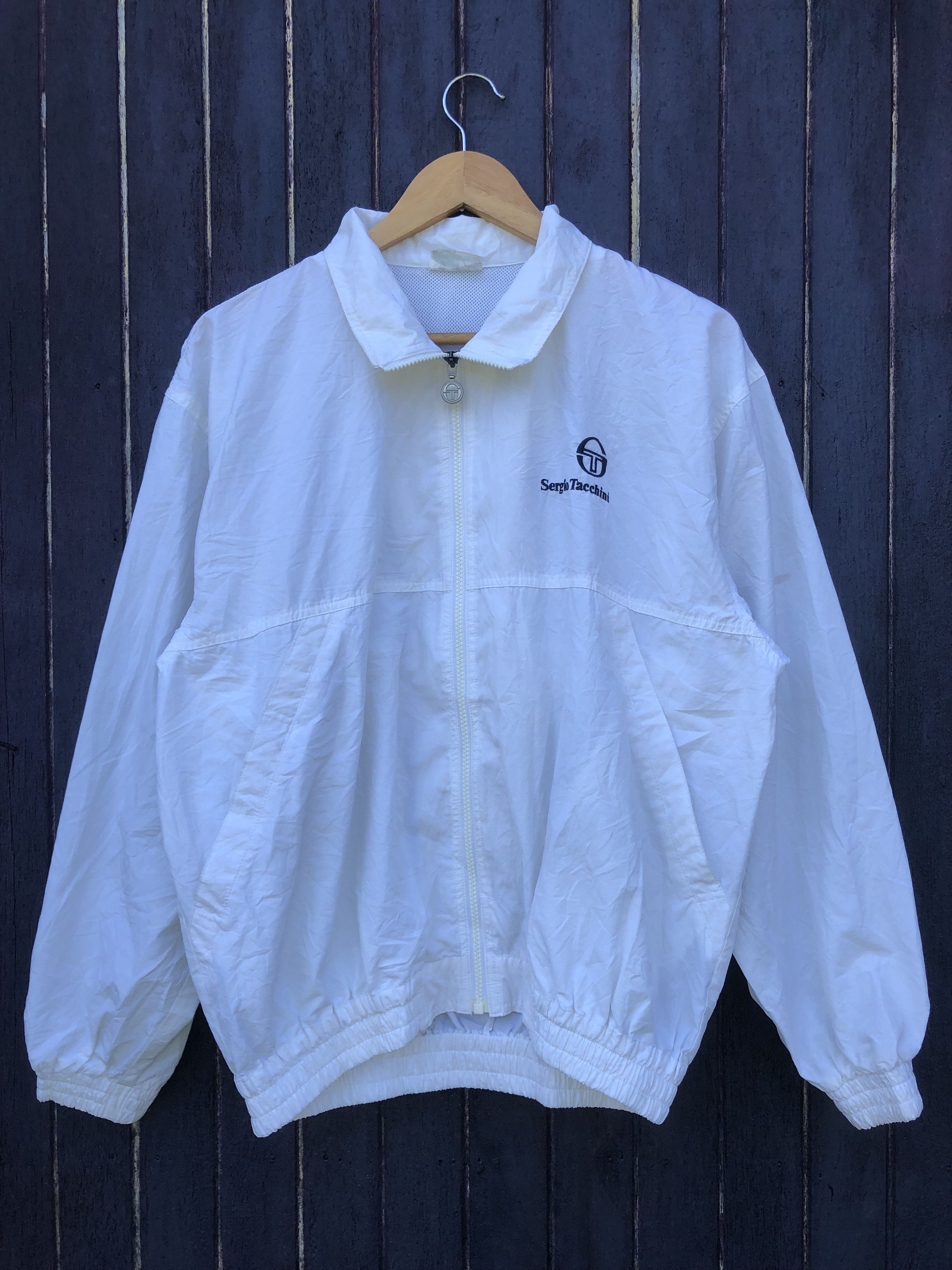 Sergio Tacchini Vtg Sergio Tacchini Embroidered Zipper Windbreaker Jacket Size US L / EU 52-54 / 3 - 2 Thumbnail