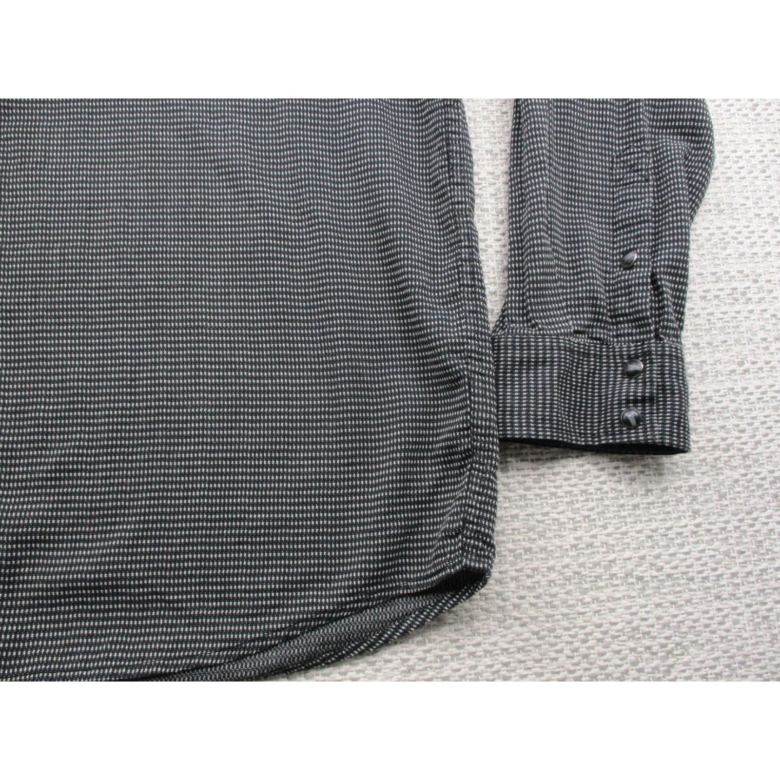 Vintage Moon Shine Spirit Shirt Mens 2XL Western Pearl Snap Long Sleeve Black Geometric Pattern Casual Workwear Shirt Mens 2XL Moon Shine Spirit Womens? Size US XXL / EU 58 / 5 - 3 Thumbnail