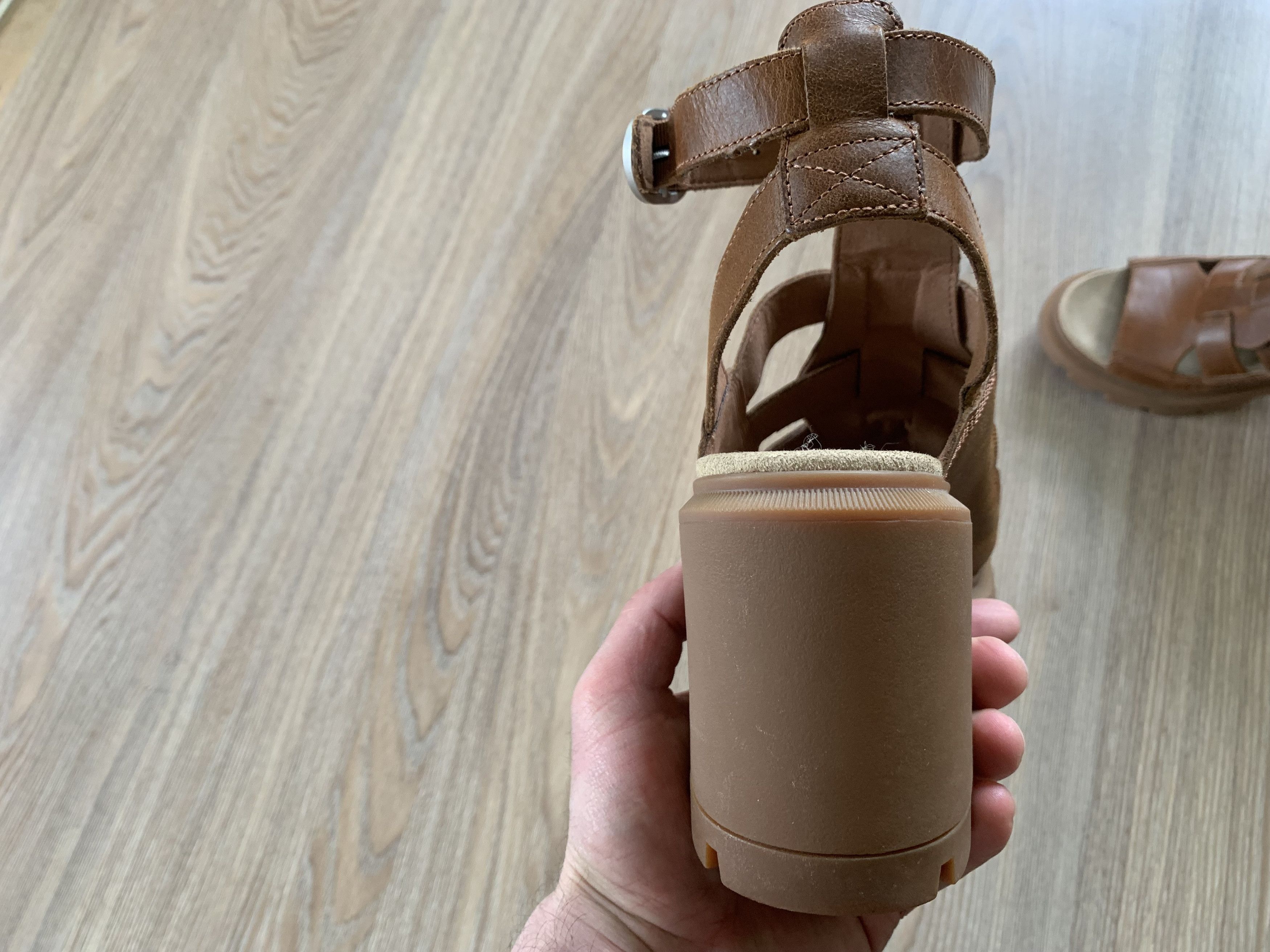 Timberland Timberland Allington Brown Leather High Heeled Sandals Size US 10 / IT 40 - 5 Thumbnail