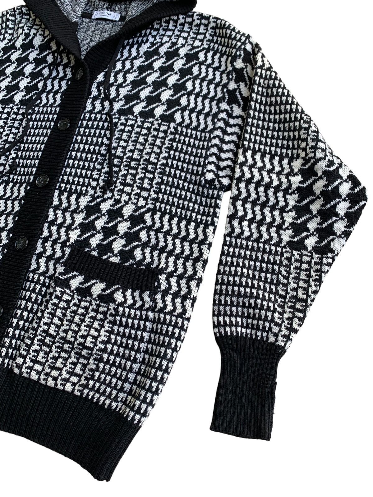 Celine Celine Paris Logo Knitted Hoodie Size S / US 4 / IT 40 - 10 Thumbnail