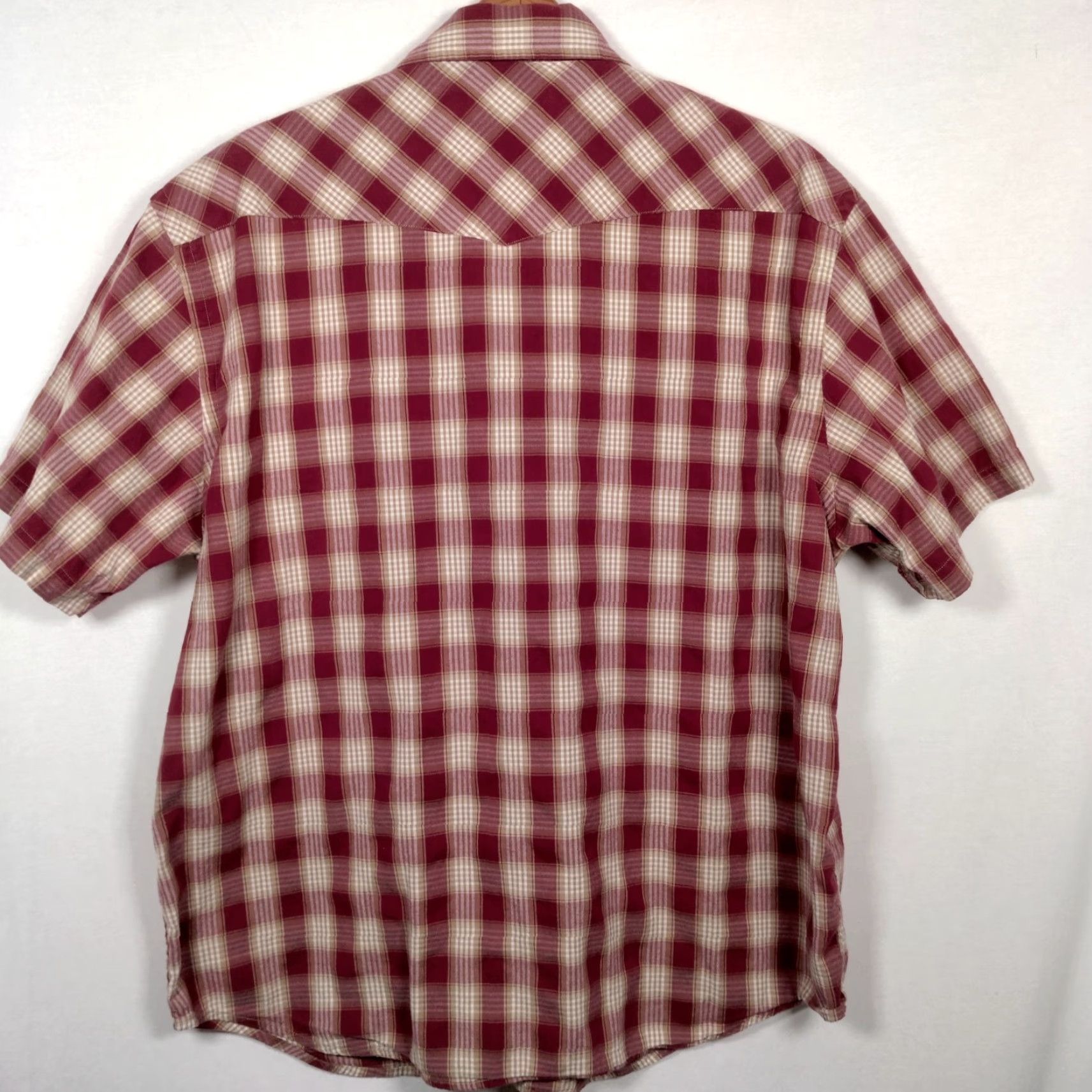 American Eagle Outfitters VINTAGE American Eagle Western Shirt L Men Red Plaid Pearl Snap Short Sleeve Cowboy Rodeo Western Wear Ranchwear—Spread Collar, Button-Up, Cotton Size US L / EU 52-54 / 3 - 4 Thumbnail