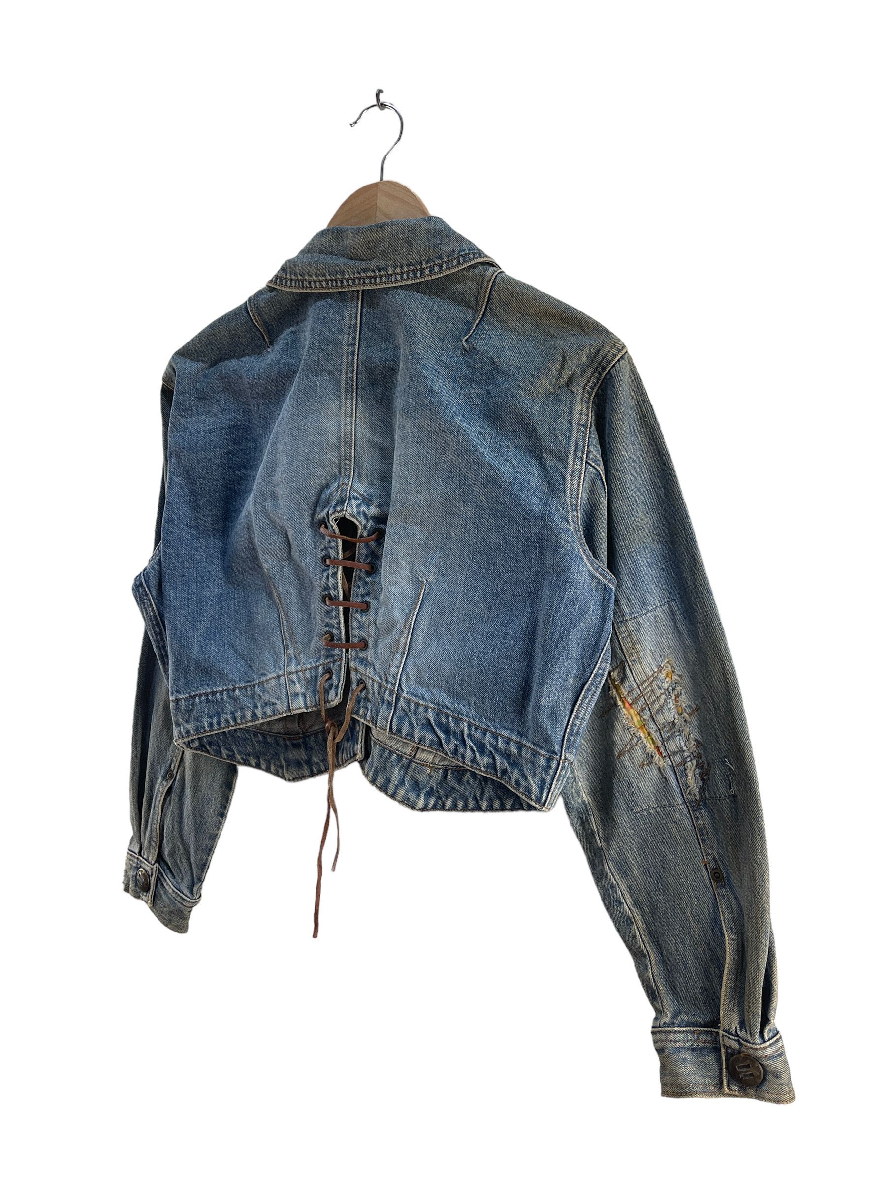 Japanese Brand Vintage Gomas Cropped Denim Jacket Size XS / US 0-2 / IT 36-38 - 7 Thumbnail