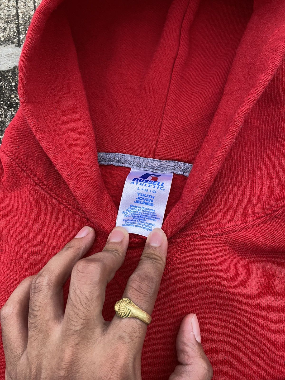 Russell Athletic × Vintage Vintage Red Russell Athletic Hoodie Size US XS / EU 42 / 0 - 3 Thumbnail