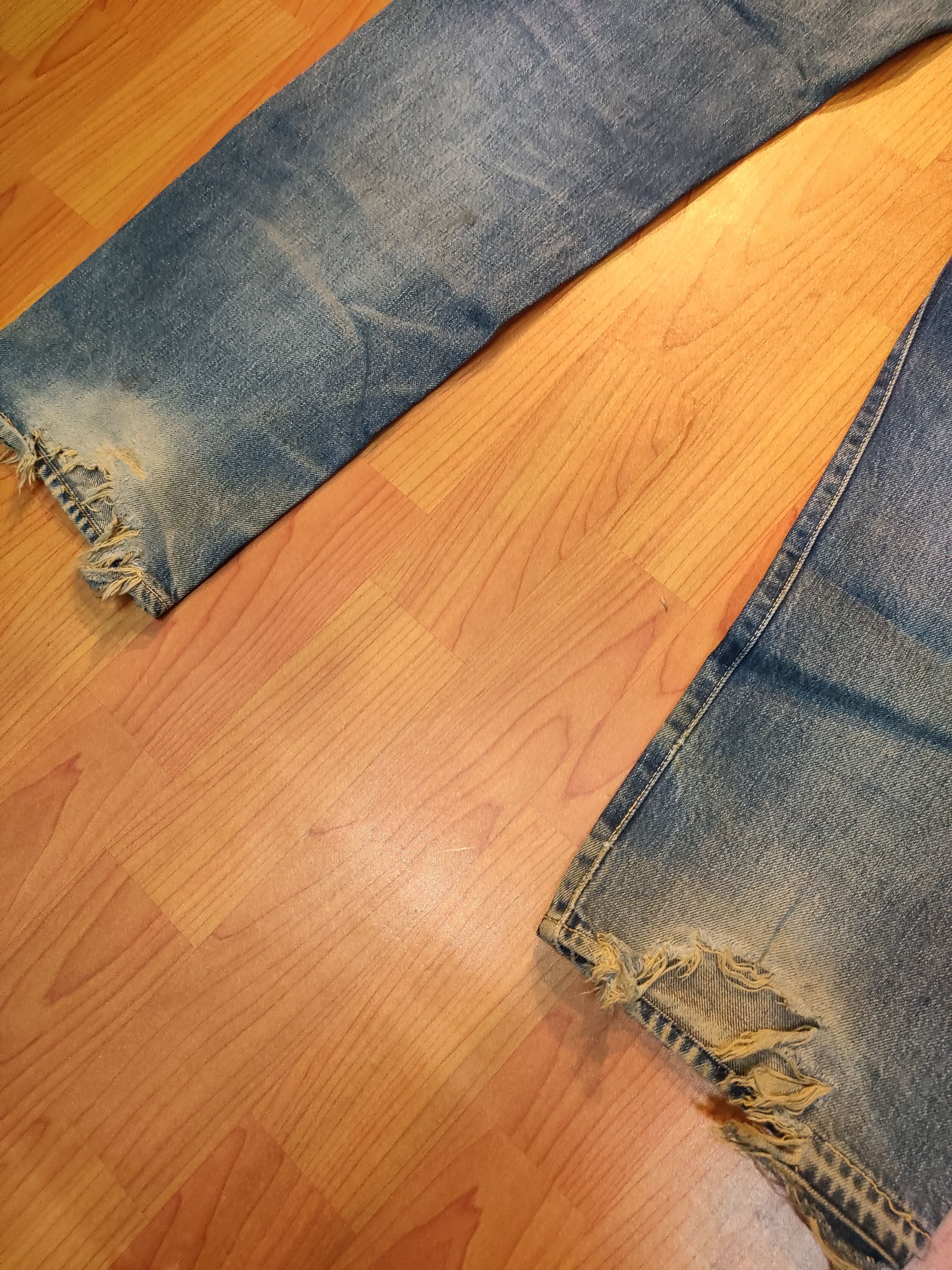 Japanese Brand Distressed H.R Market Selvedge Jeans Size US 33 - 2 Thumbnail