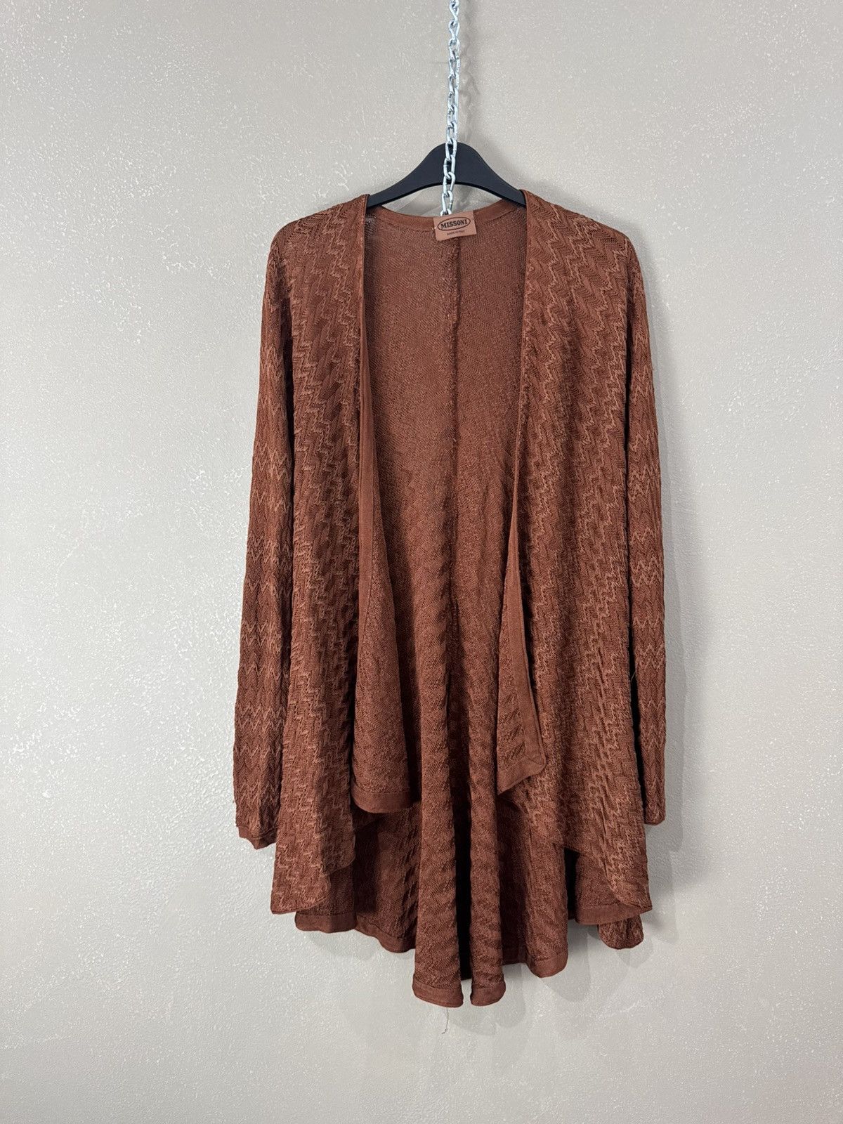 Missoni MISSONI Open Cardigan Chevron Knit Cape Size S / US 4 / IT 40 - 1 Thumbnail