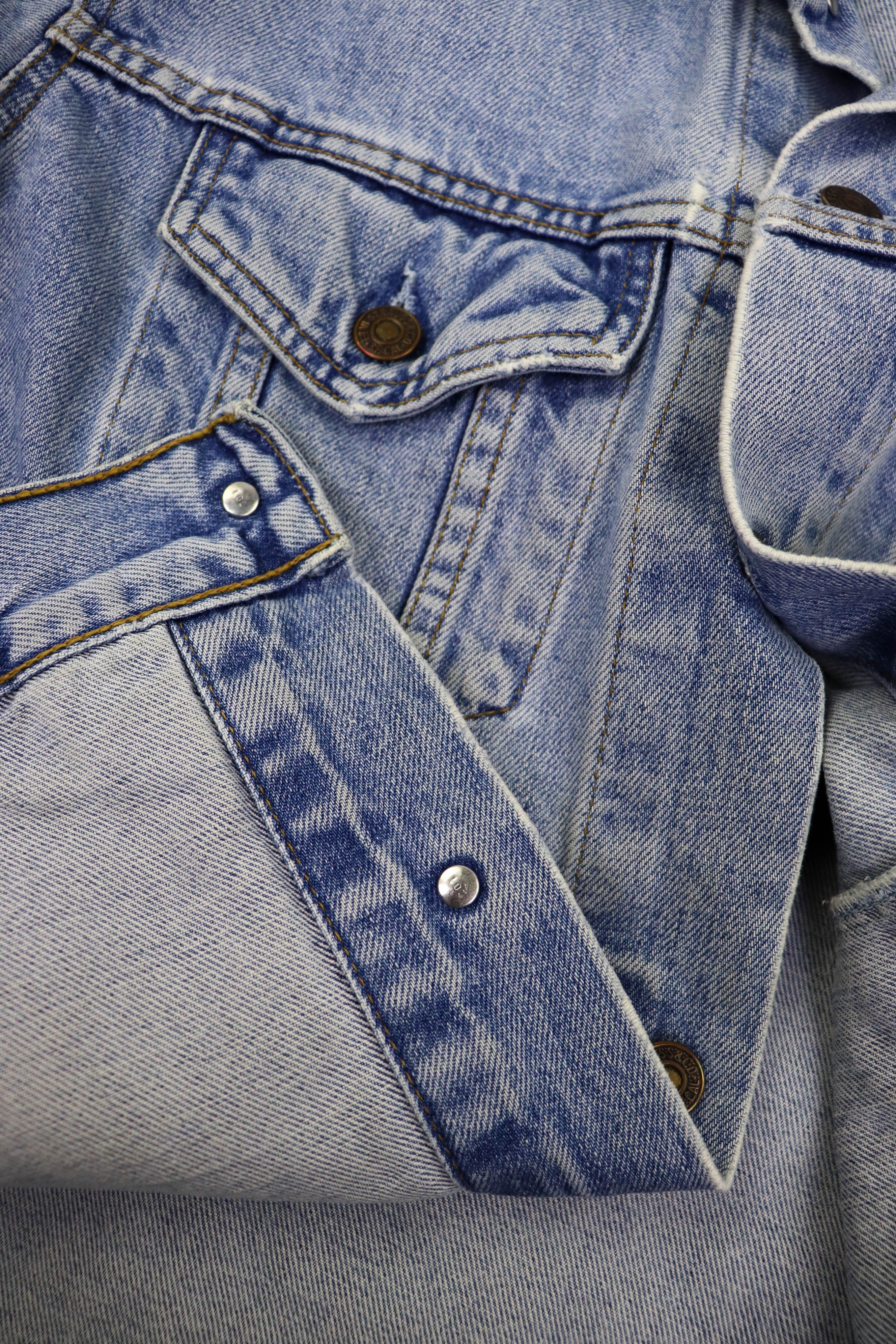 Levi's Levi's 80s Vintage Blue Washed Denim Jeans Trucker Jacket Size US L / EU 52-54 / 3 - 12 Thumbnail