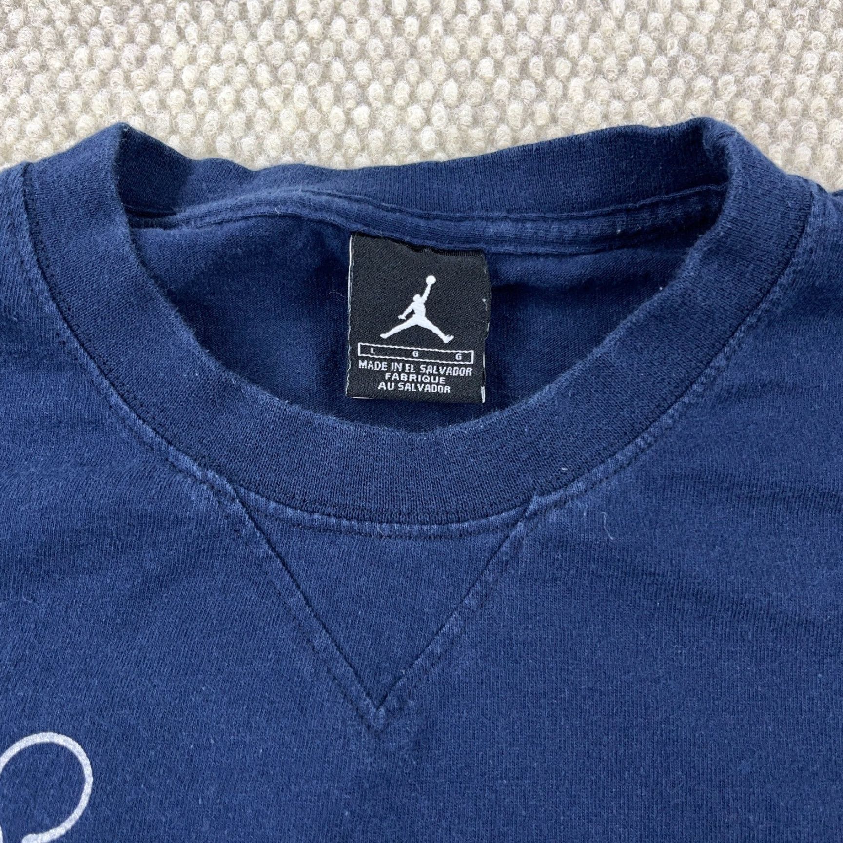 Jordan Brand VINTAGE Jordan T-Shirt Men Large Blue Graphic Print 2000s Retro Jumpman XV1 Braille Size US L / EU 52-54 / 3 - 3 Thumbnail