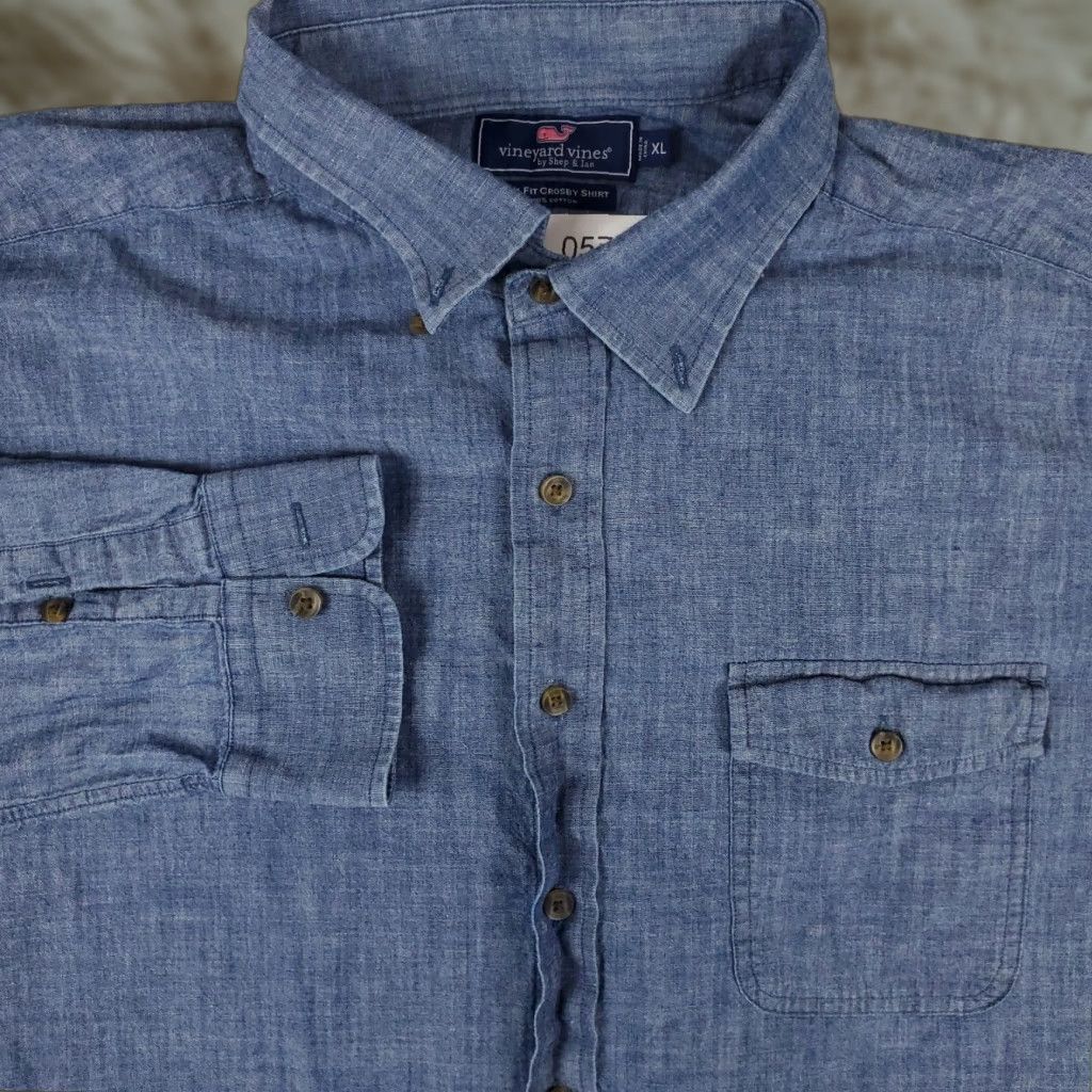 Vineyard Vines Vineyard Vines Shirt Mens XL Blue Button-Up Long Sleeve Casual/Business/Workwear Size US XL / EU 56 / 4 - 1 Thumbnail