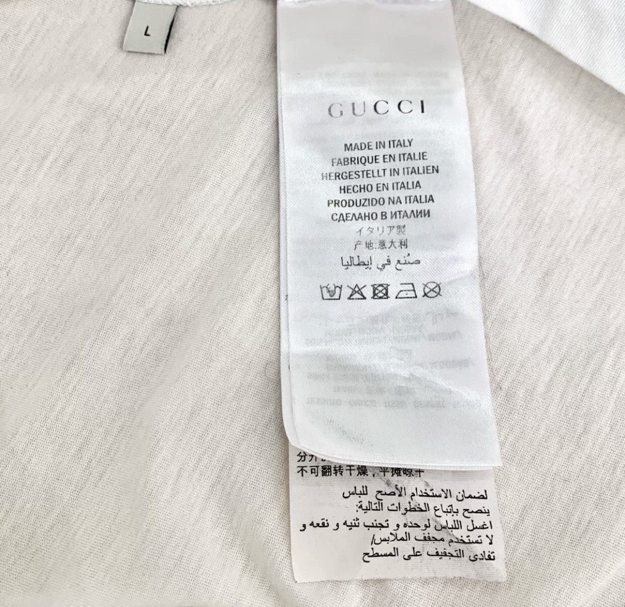 Gucci Gucci Ink Double G Printed Round Short sleeved T-shirt Size US L / EU 52-54 / 3 - 7 Thumbnail