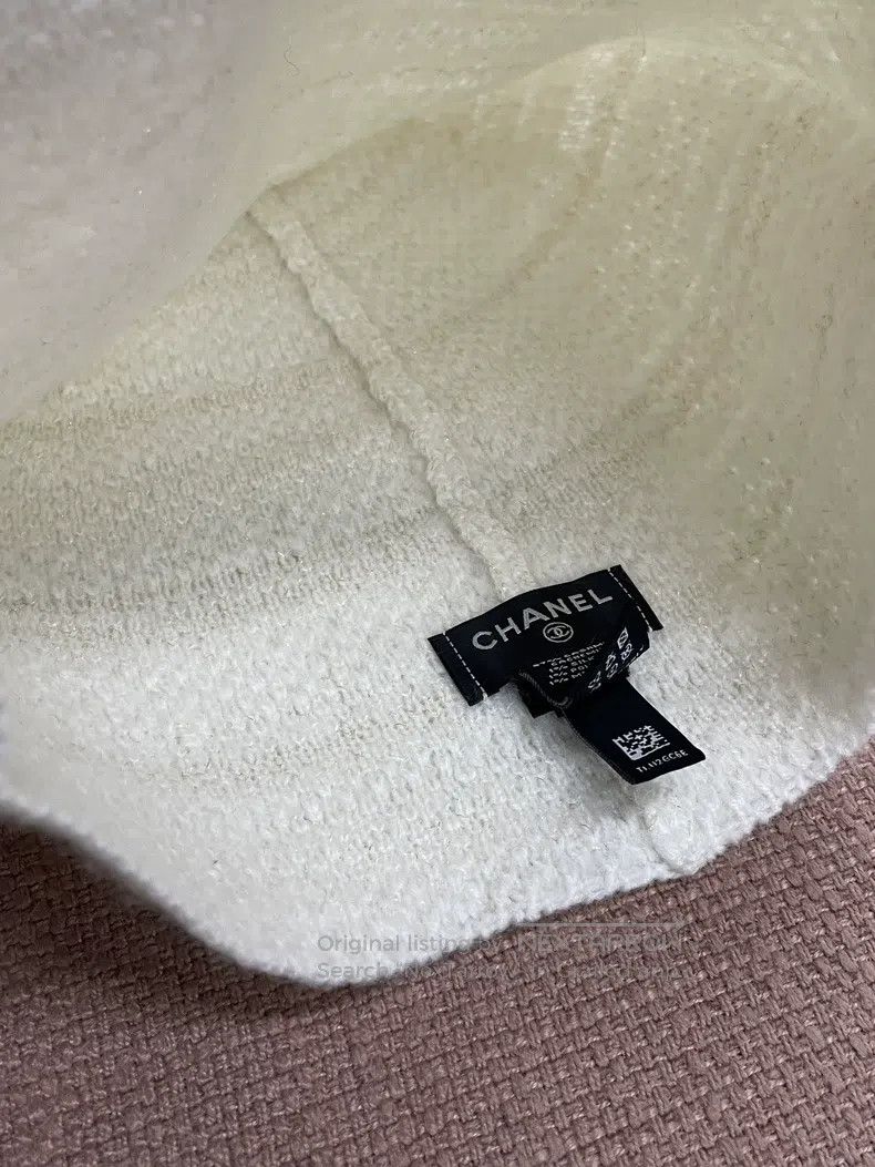 Chanel Chanel 26C new white double C large logo cashmere knitted Size ONE SIZE - 4 Thumbnail