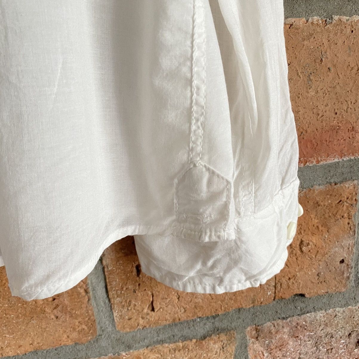 Japanese Brand G.O.A White Soft Pocket Shirt Size ONE SIZE - 11 Thumbnail