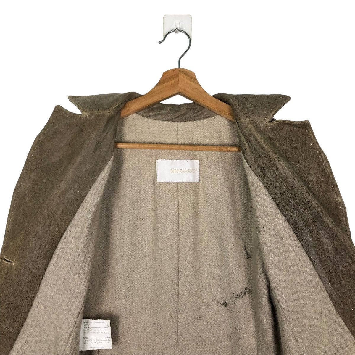 Japanese Brand 🔥VINTAGE BIKER LEATHER JACKET ERMANNO SCERVINO ISSEY MIYAKE Size US S / EU 44-46 / 1 - 10 Thumbnail