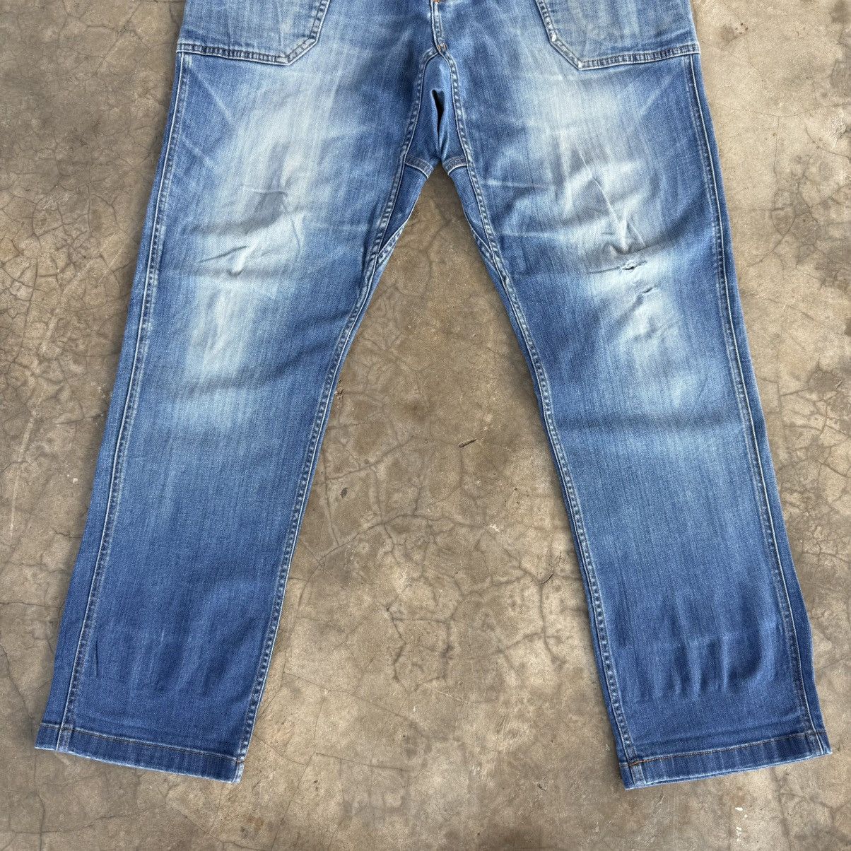 Gramicci W34x30.5 Vintage Gramicci Faded Ripped Knee Denim Jean pants Size US 34 / EU 50 - 4 Thumbnail